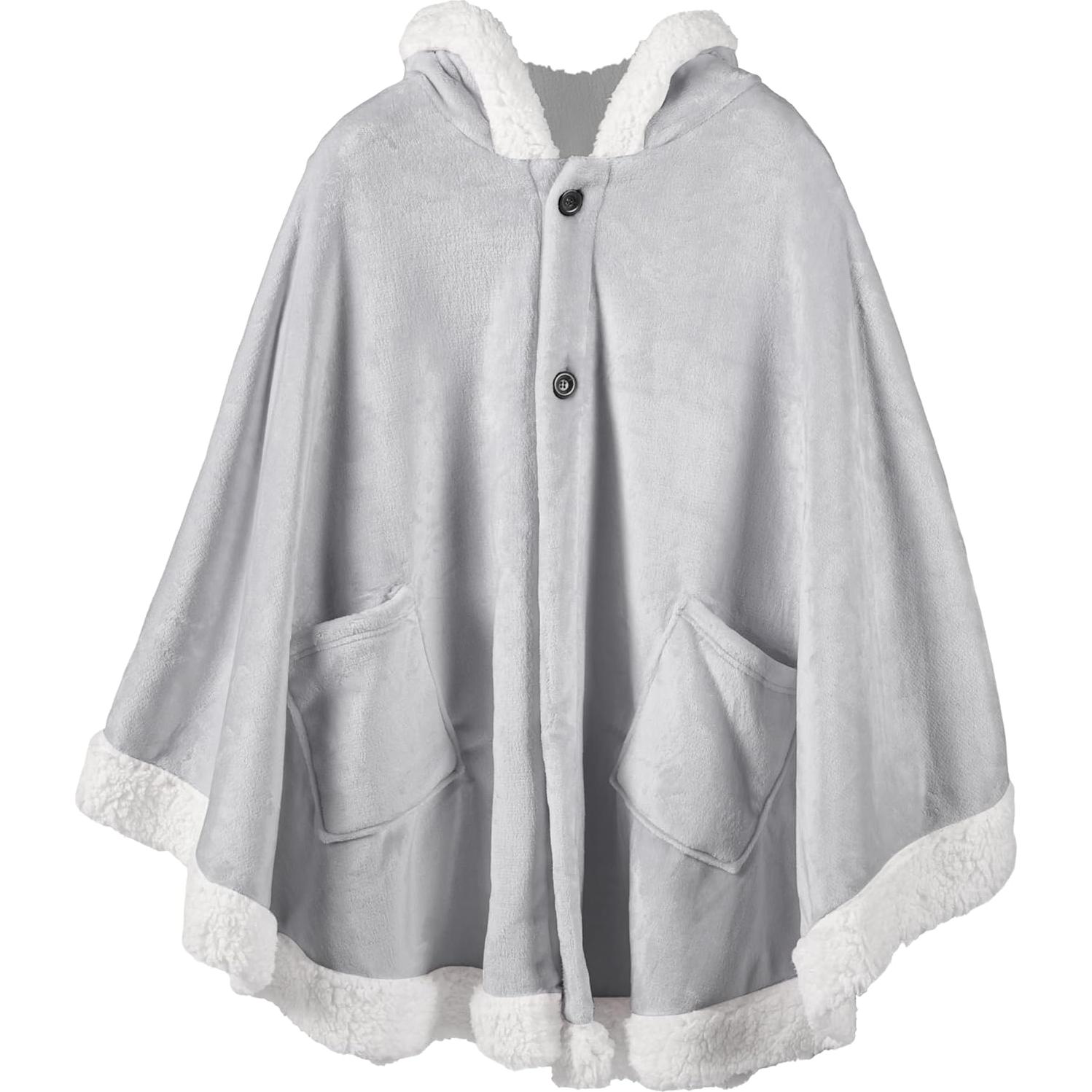 Manta Ponible PAVILIA para Mujeres Adultas - Forro Polar Gris