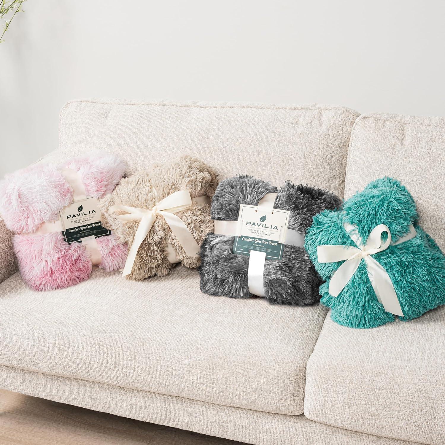 Manta de Peluche Pavilia Tie-Dye Gris 127x152 cm Sherpa