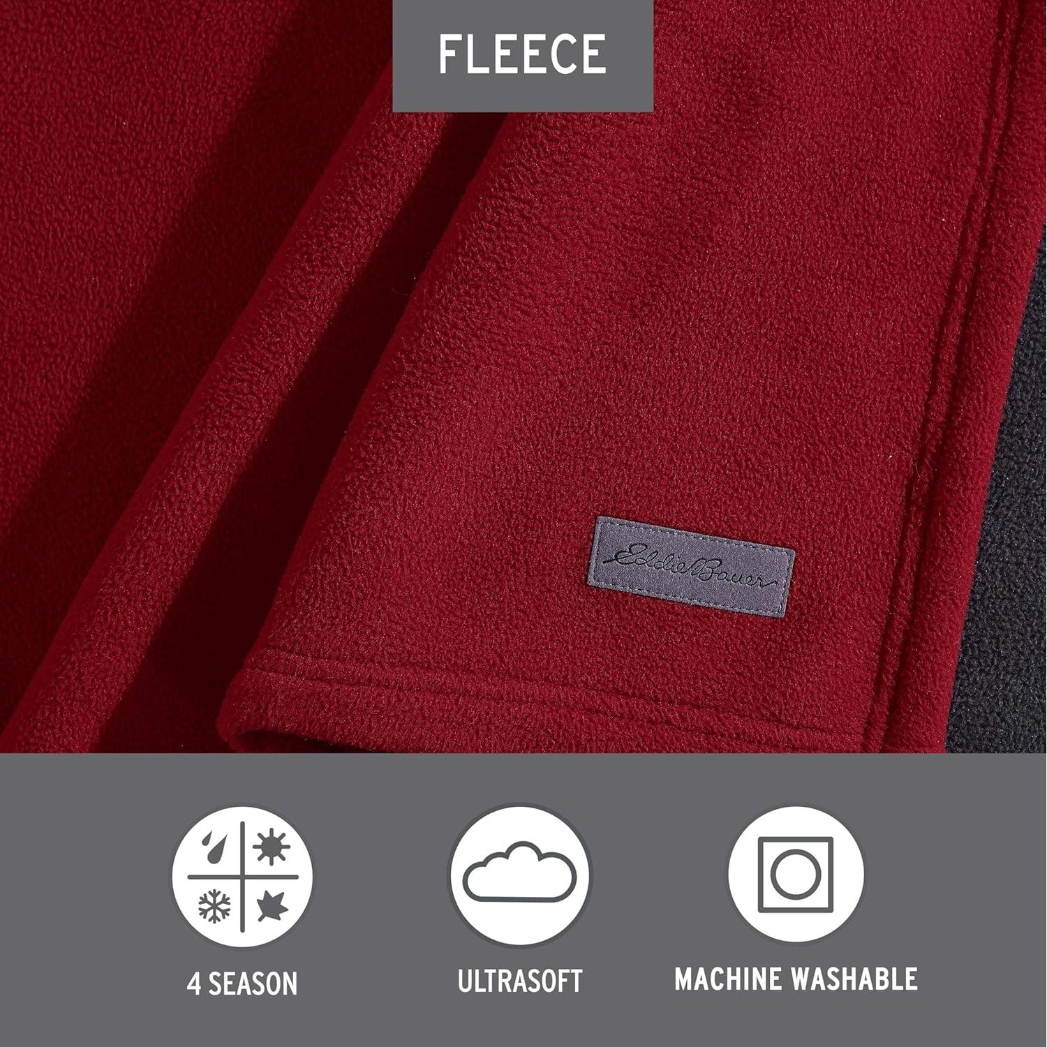 Manta de Lanzamiento Reversible Eddie Bauer 152x127 cm Rojo