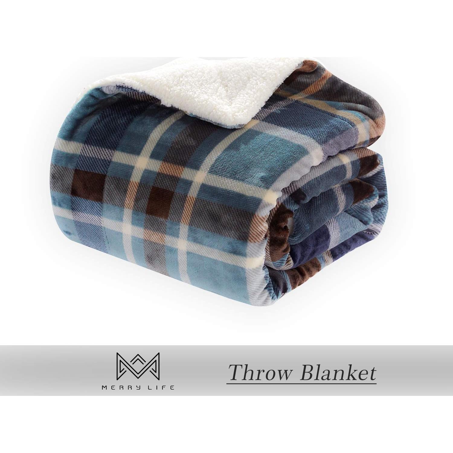 Manta de Sherpa MERRYLIFE 152x178 cm Color Groenlandia