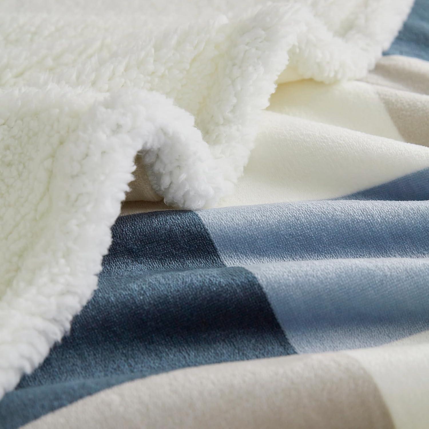 Manta Sherpa Gracelife 127x152 cm Gris-Azul Suave