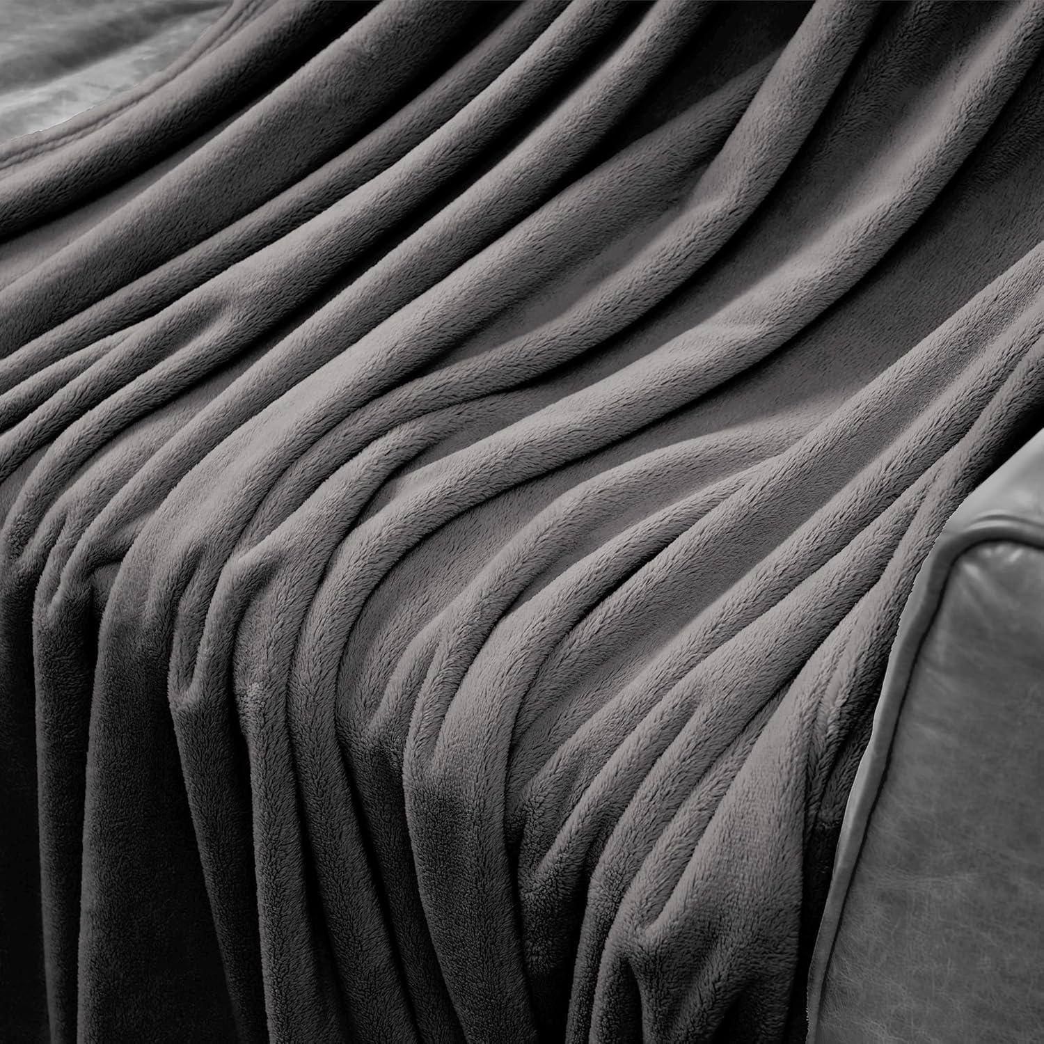 Manta Acogedora Warmwell Northwest 127x152 cm Piel Sintética Carbón