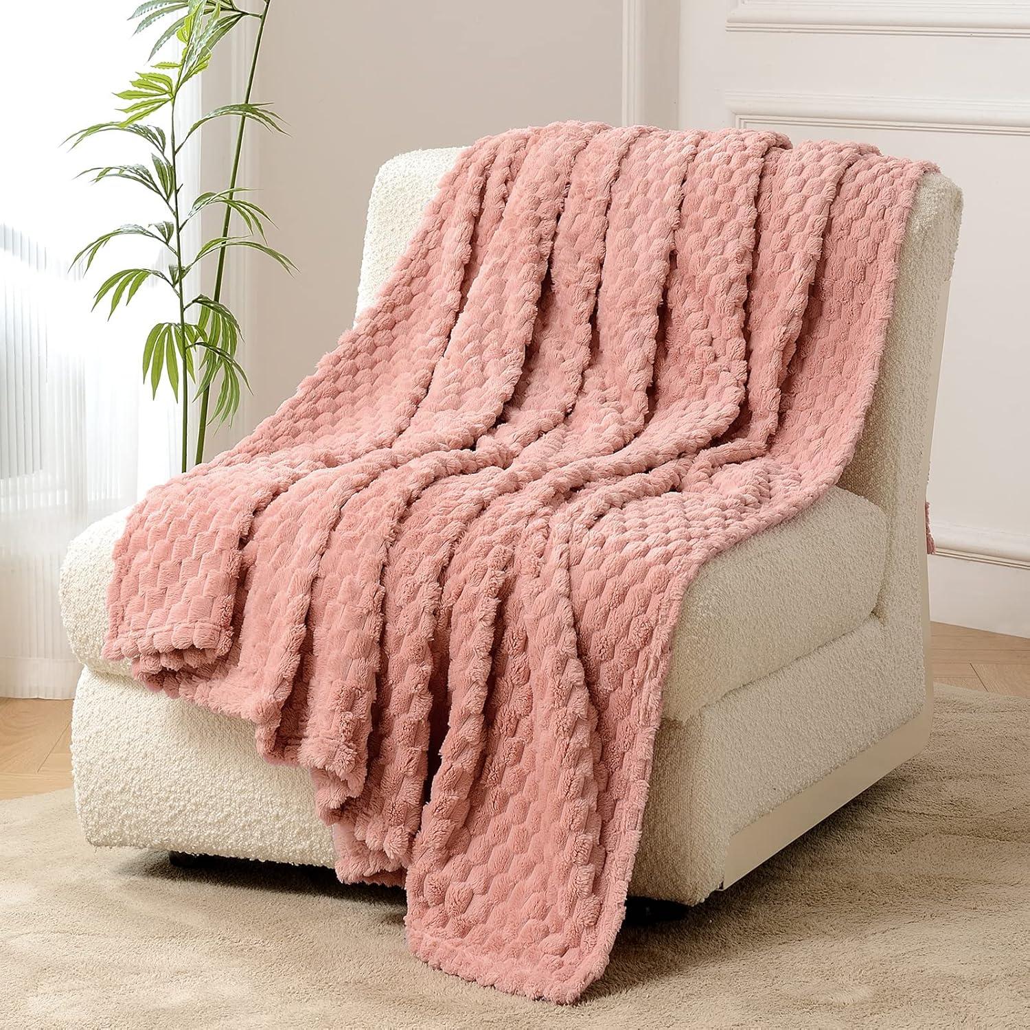 Manta de Forro FY FIBER HOUSE 101.6x127 cm Rosa Suave