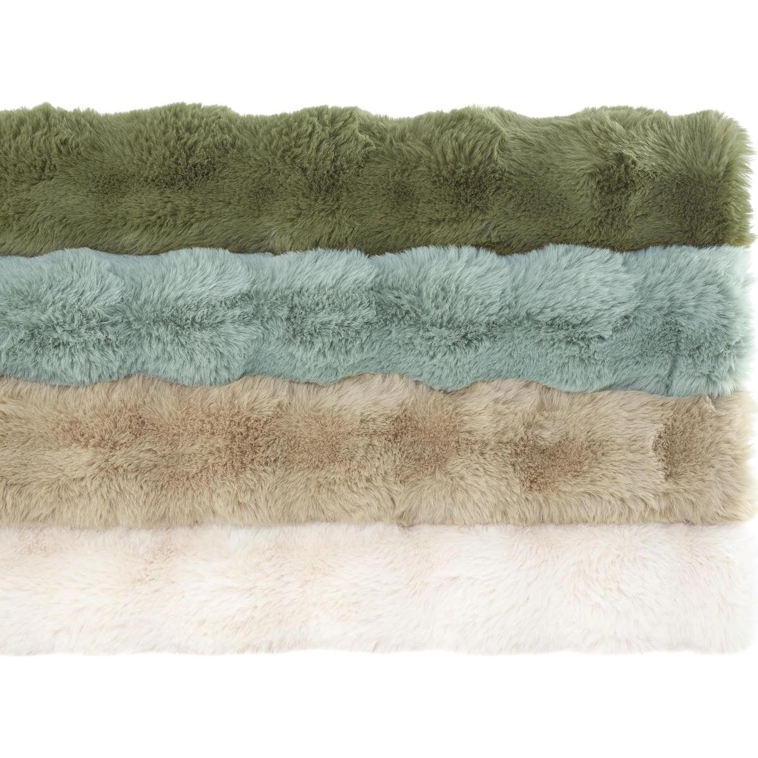 Manta Fab Faux Pine Cone Hill 178x127 cm Sólido Azul