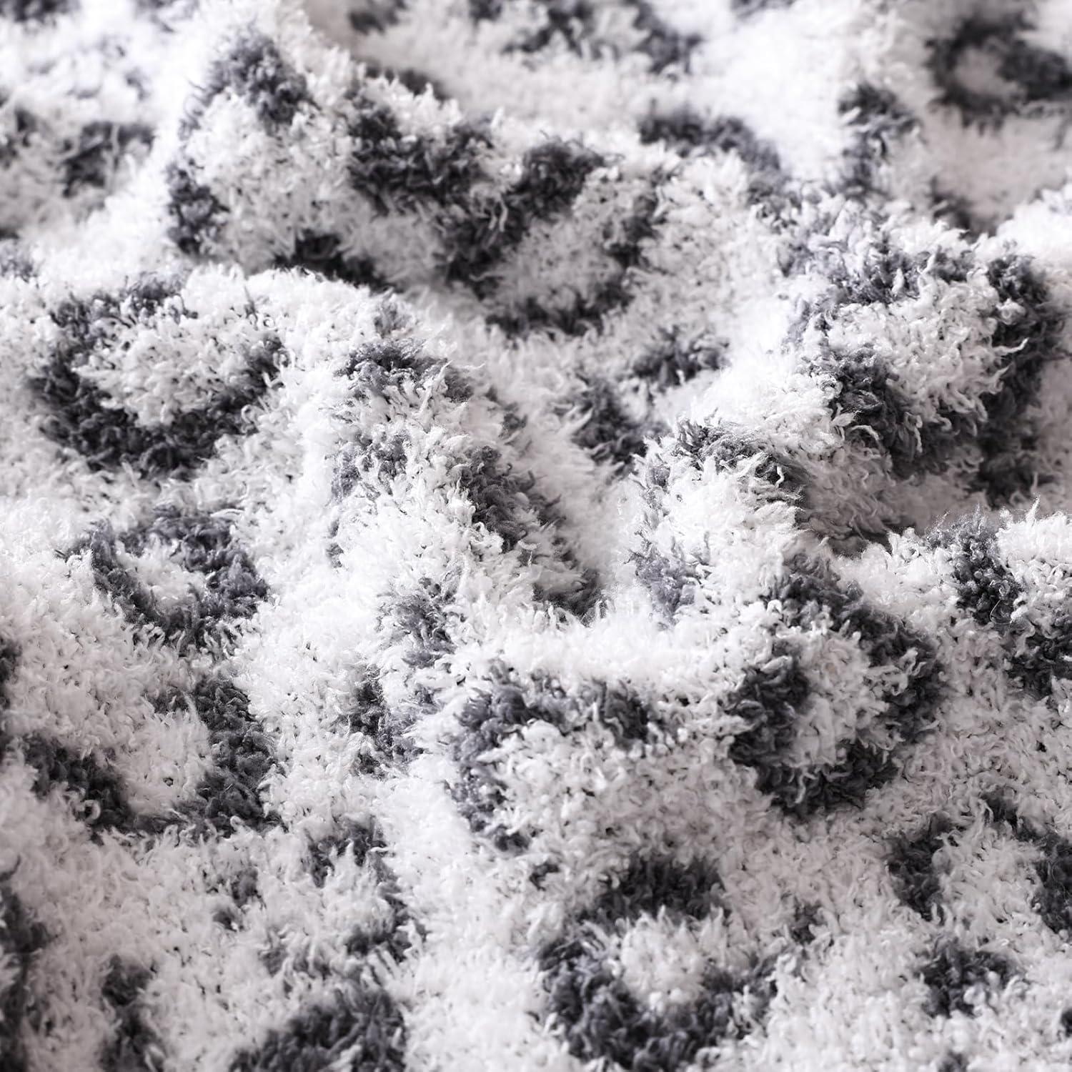 Manta Panku Leopardo Jacquard 127x152 cm Gris Suave