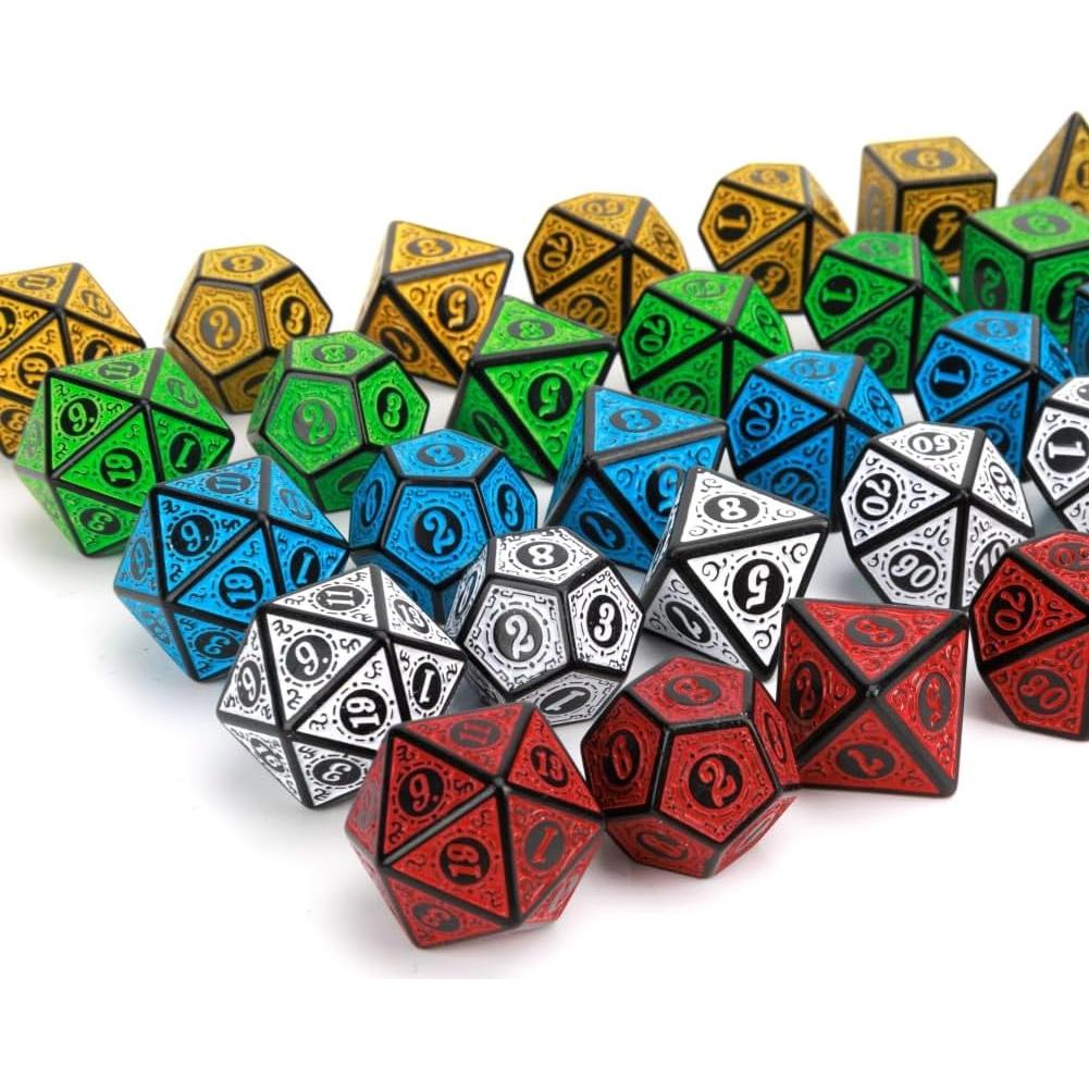 Juego de Dados Poliedricos PUGED 42 Pcs Retro D&D RPG