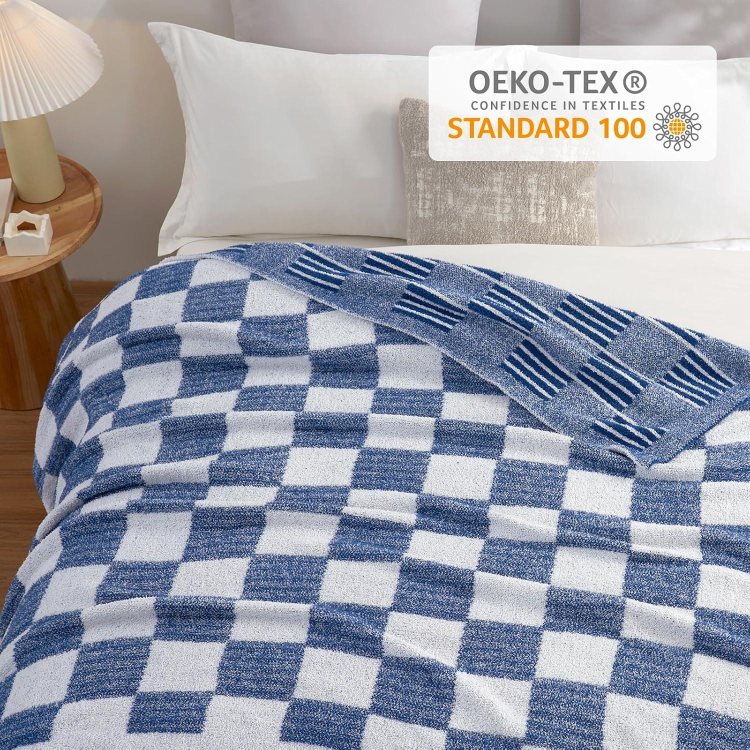 Manta de Piel Sintética Snuggle Sac 127x152 cm Marino Jaspeado