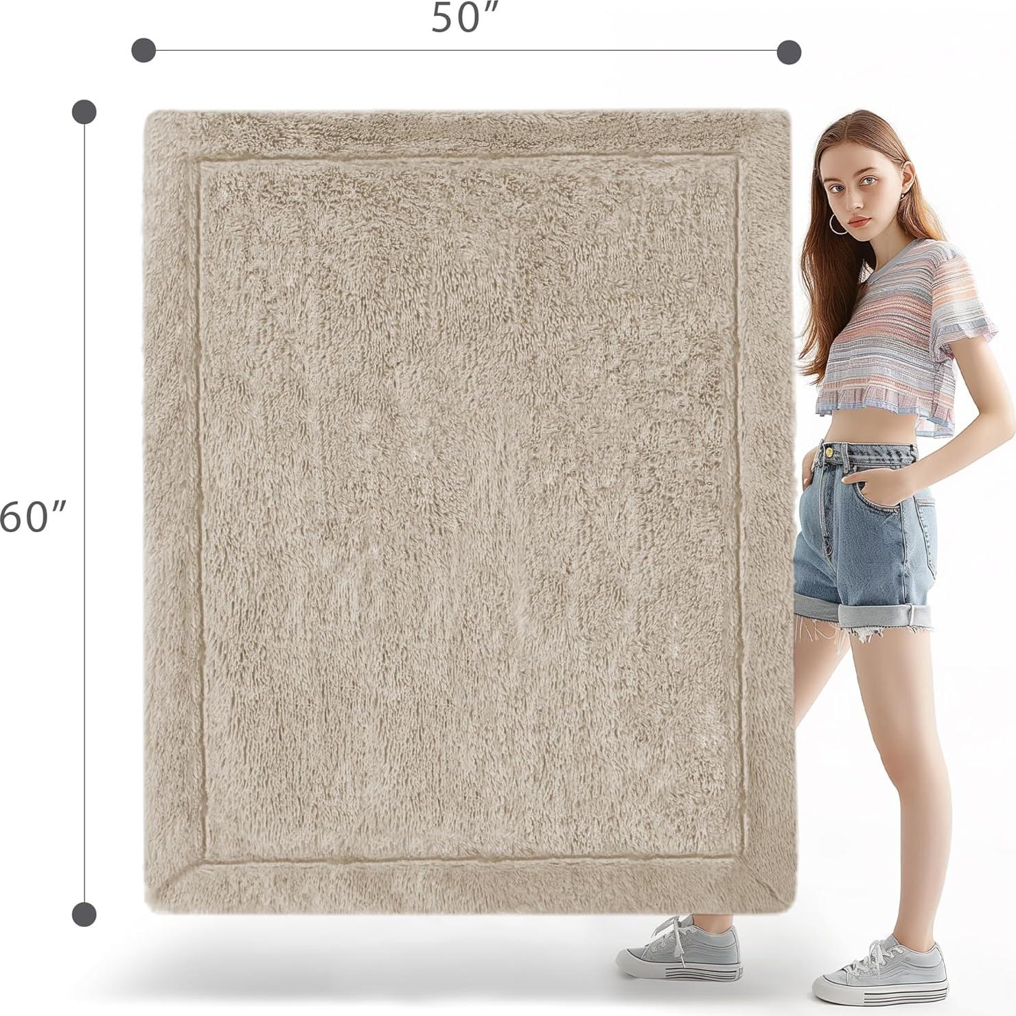 Manta Reversible Ultra Suave Hyde Lane 50x60 Beige/Kahki