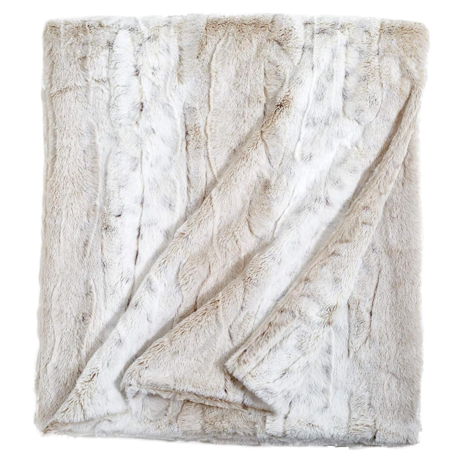 Manta de piel sintética Peri Home Leopardo Marfil 127x152 cm