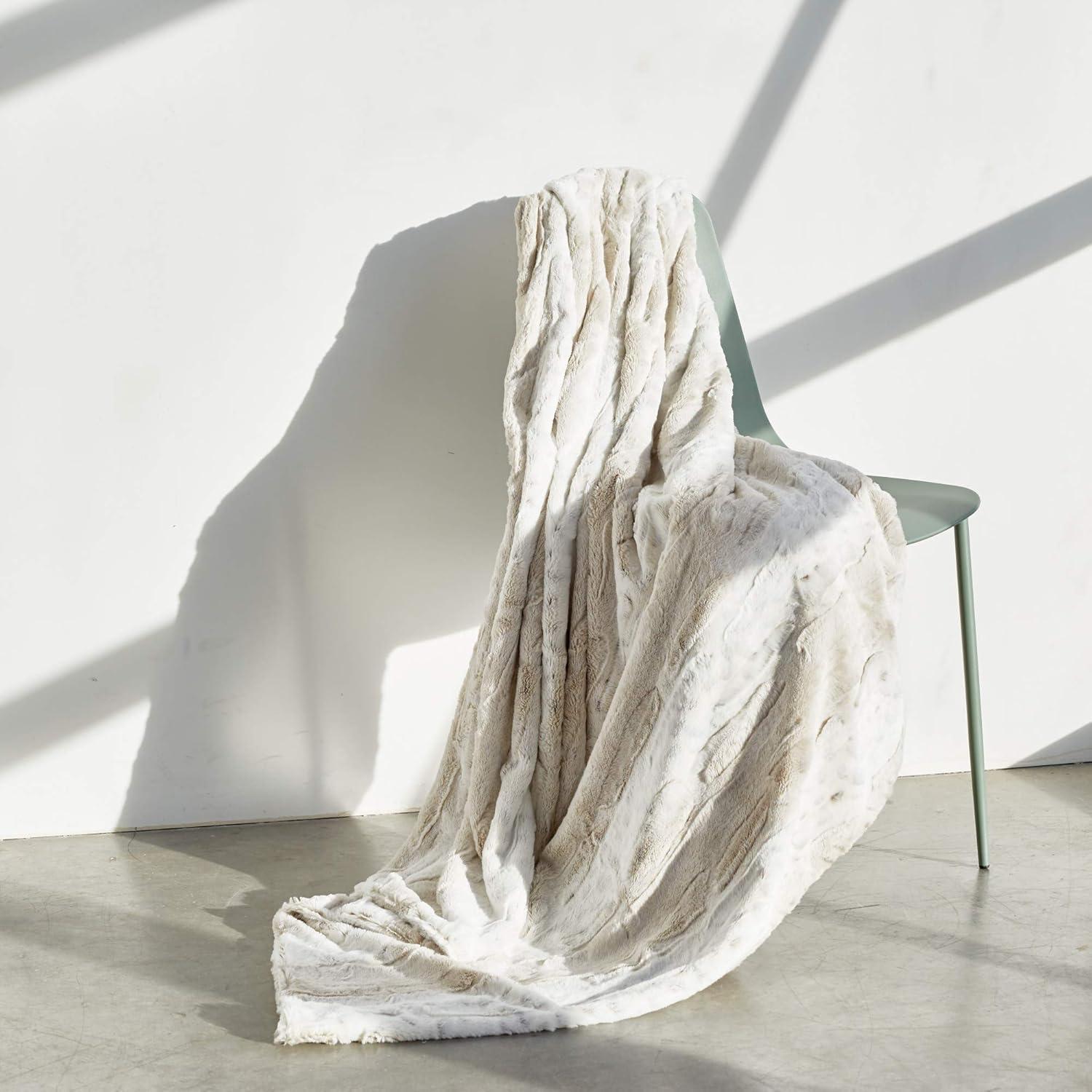 Manta de piel sintética Peri Home Leopardo Marfil 127x152 cm