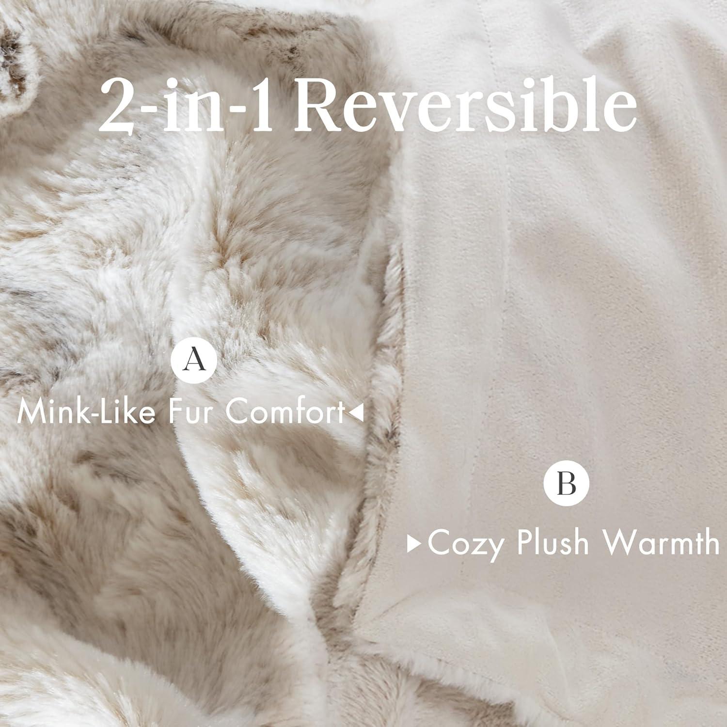 Manta Reversible de Piel Sintética Madison Park Zuri 127x152 cm