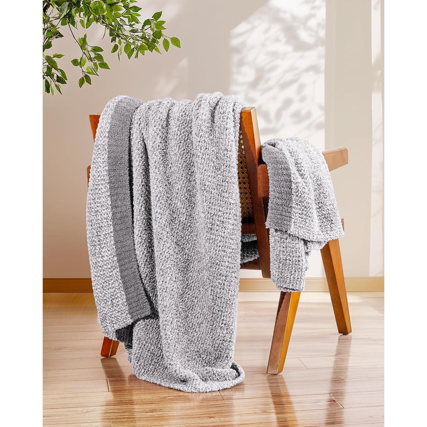 Manta Suave Gris Blunique 127x152 cm para Sofá y Cama