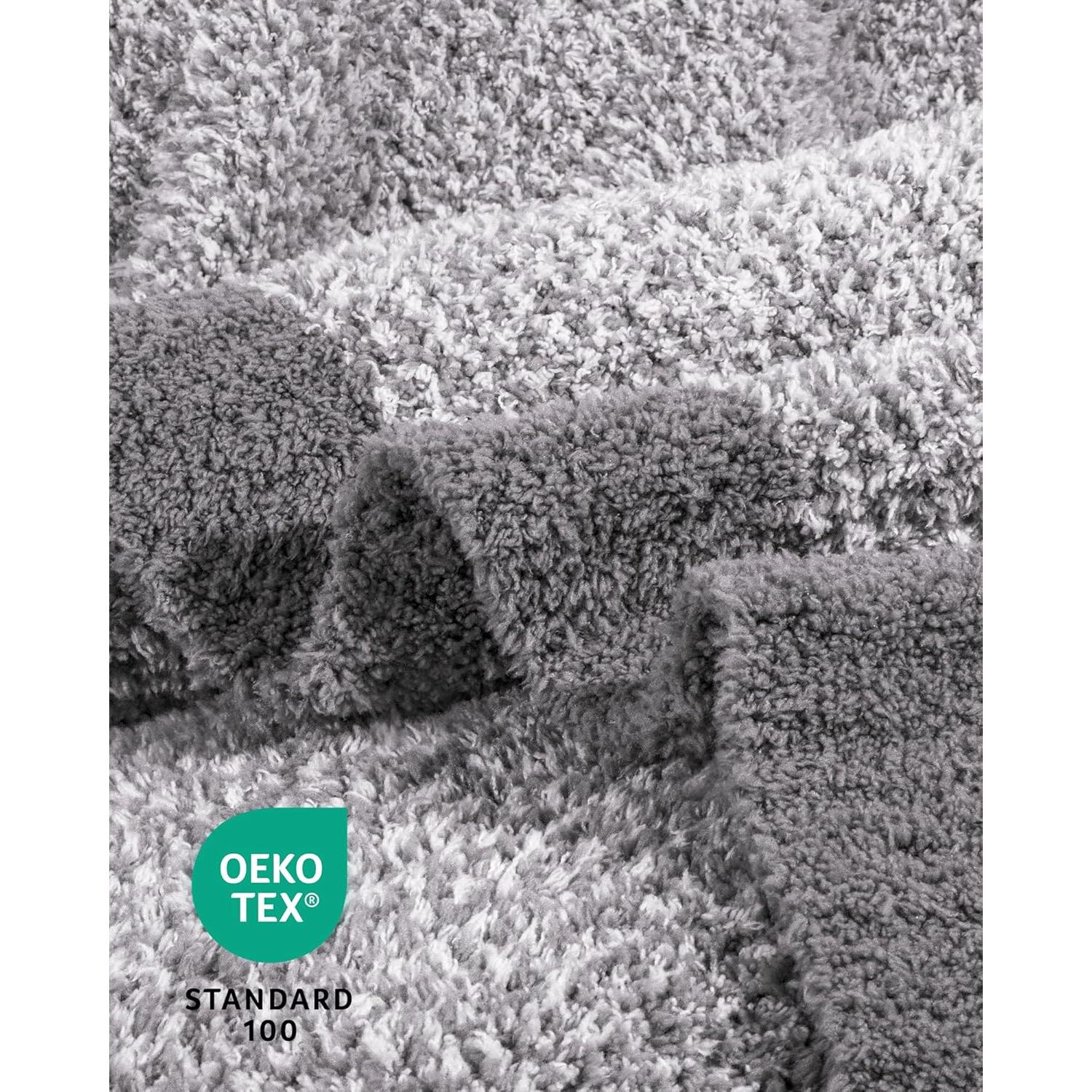 Manta Suave Gris Blunique 127x152 cm para Sofá y Cama