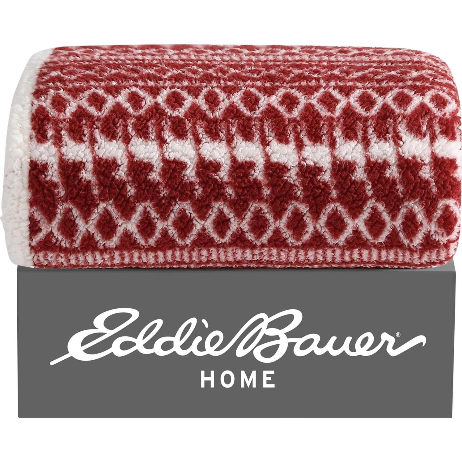 Manta de Lanzar Eddie Bauer Reversible Sherpa 152x127 cm