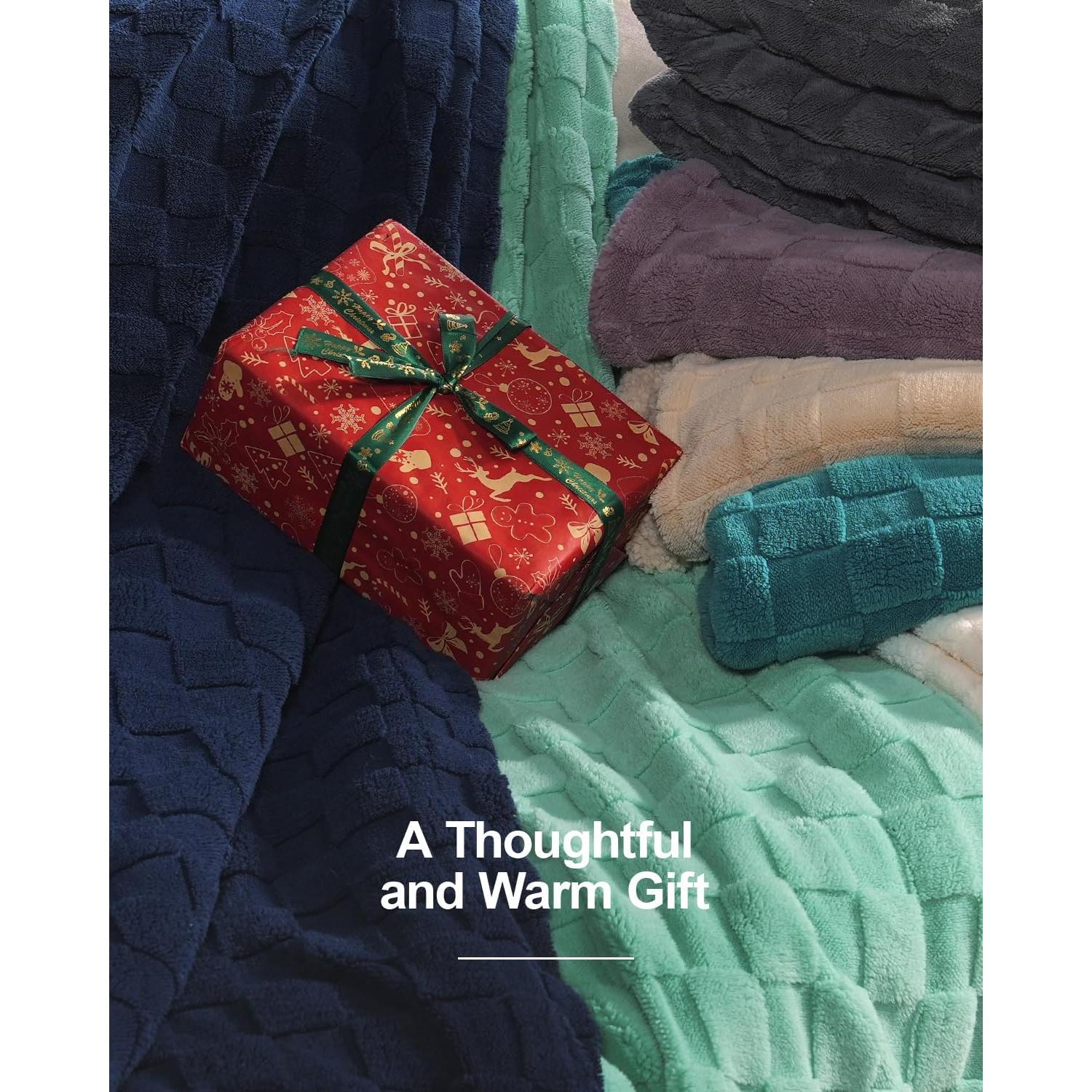 Manta Pawque Gris 127x152 cm Reversible Sherpa Franela