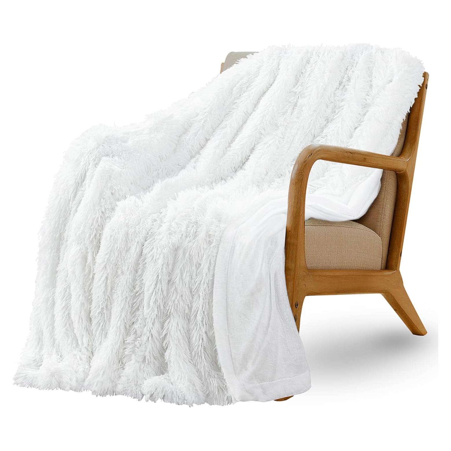 Manta Super Suave XYYZYZ 127x152 cm Piel Sintética Blanca