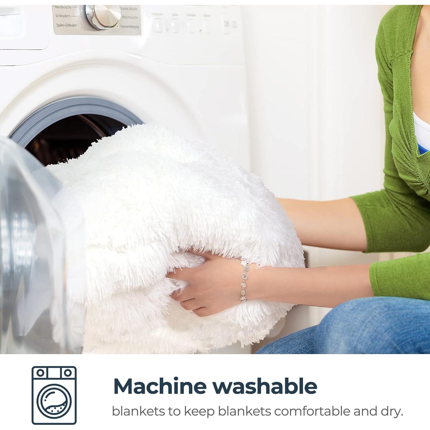 Manta Super Suave XYYZYZ 127x152 cm Piel Sintética Blanca