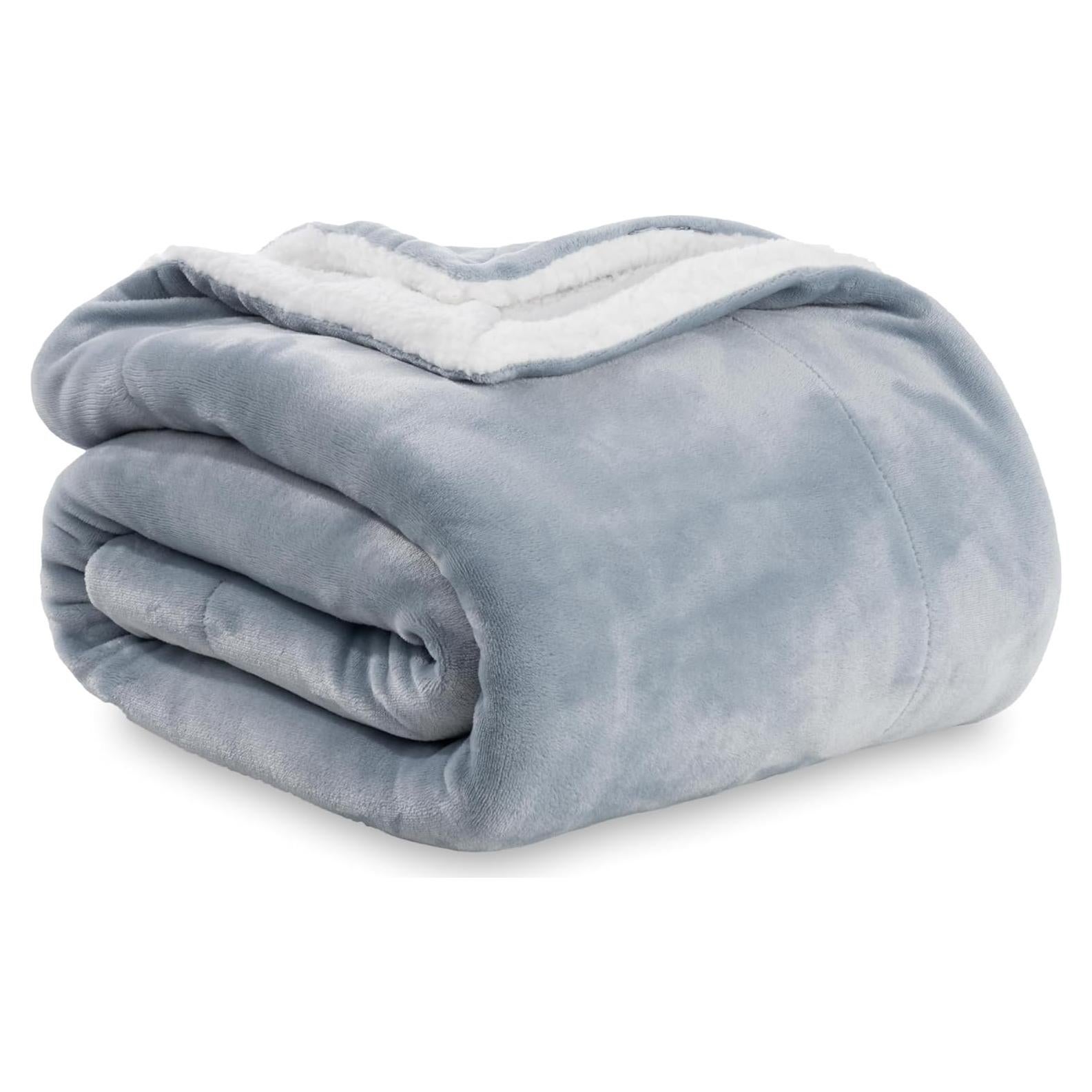 Manta de Lanzar Berkshire Blanket Sherpa Azul Polar 127x152 cm