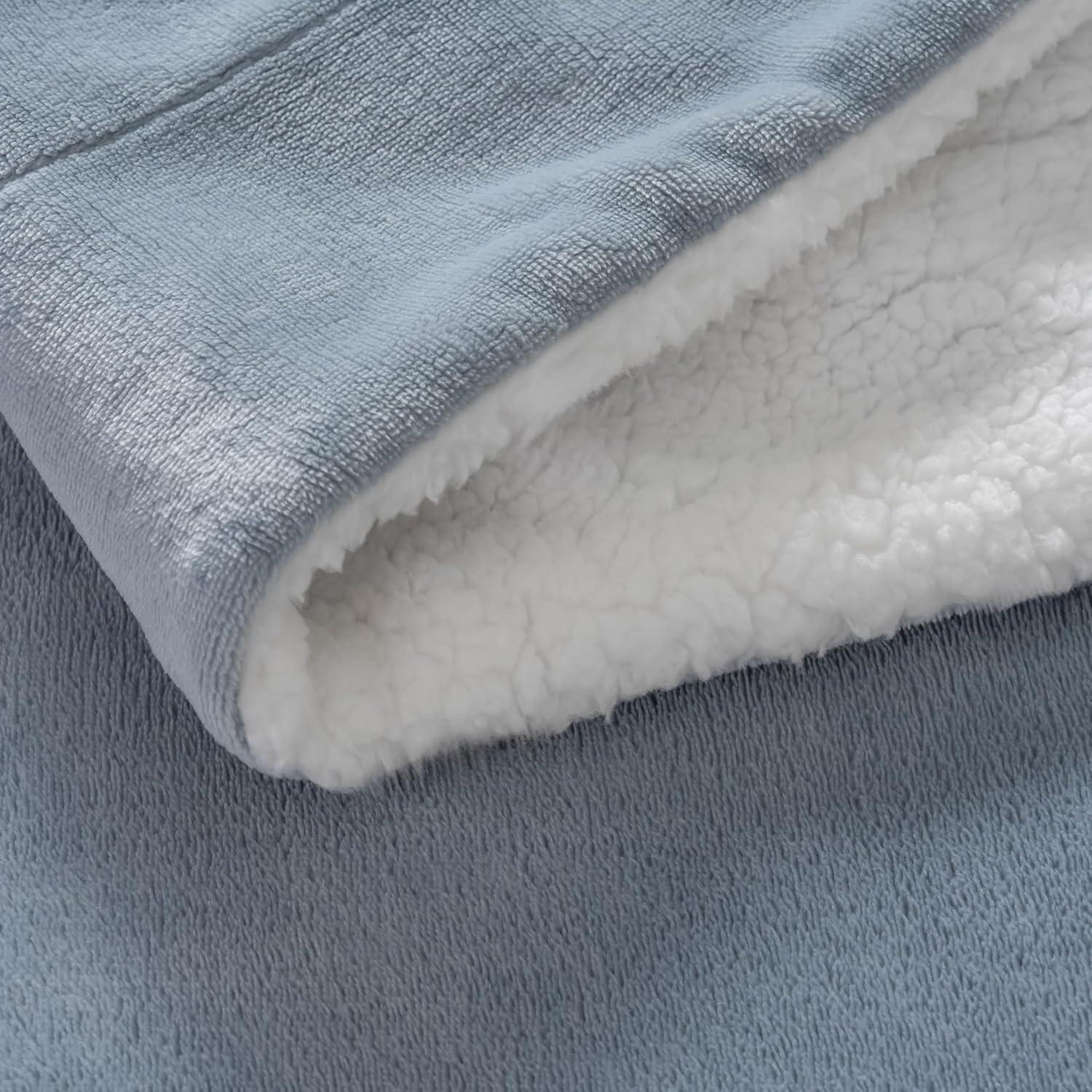 Manta de Lanzar Berkshire Blanket Sherpa Azul Polar 127x152 cm