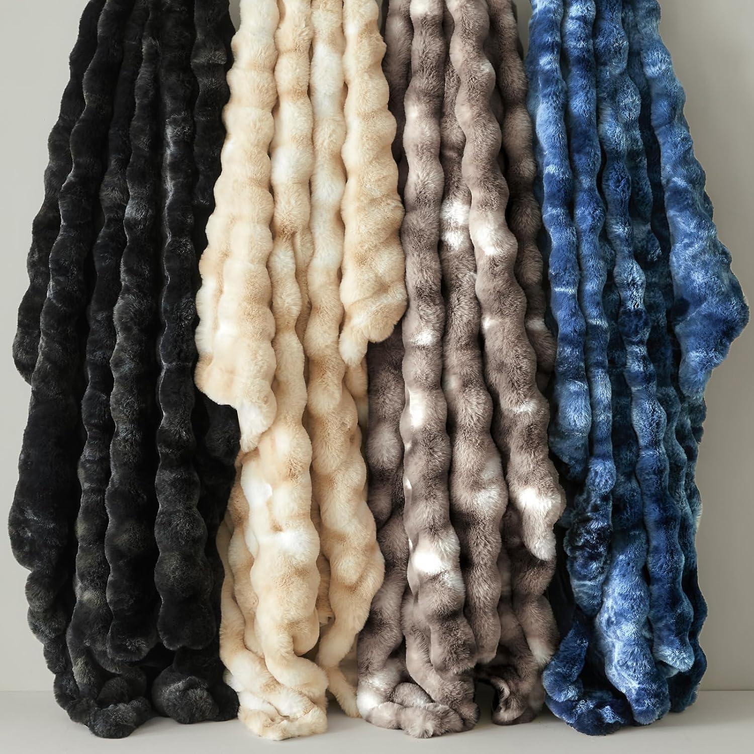 Manta de Piel Sintética BEDELITE 127x152 cm Tie-Dye Caqui