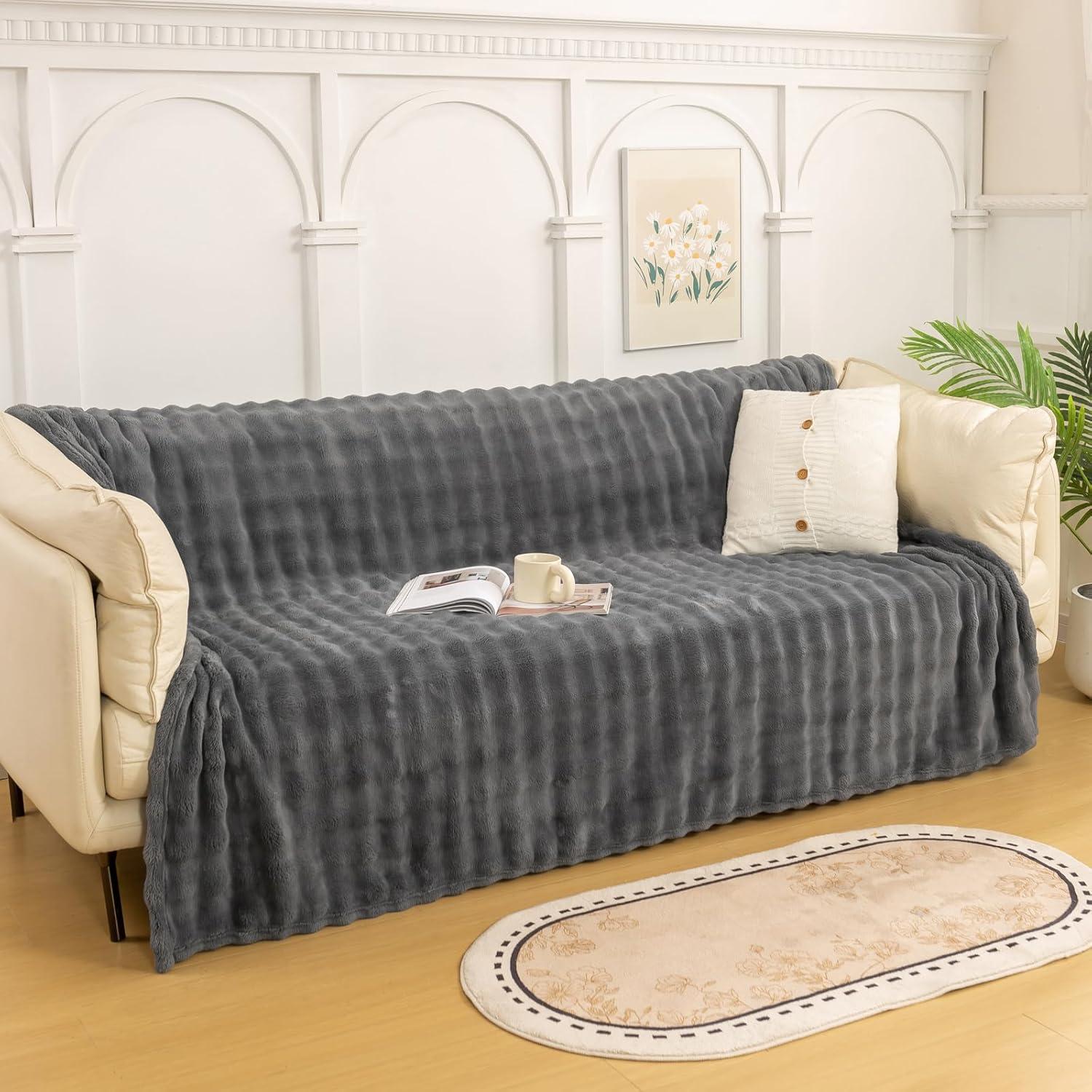 Manta de Burbuja 3D YUSOKI Gris 127x152cm Ultra Suave