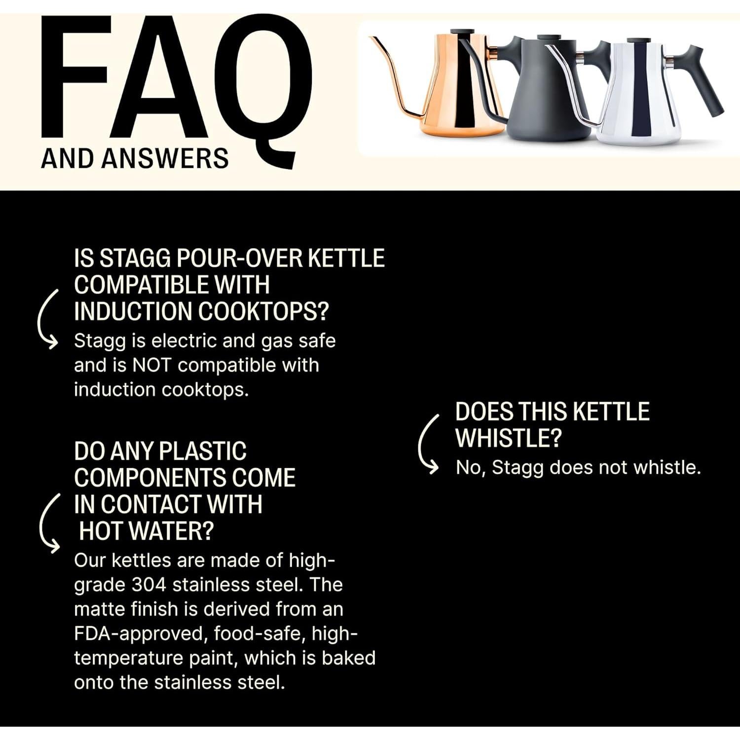 Tetera Fellow Stagg de Cuello de Ganso 1L Acero Inoxidable Blanco Mate