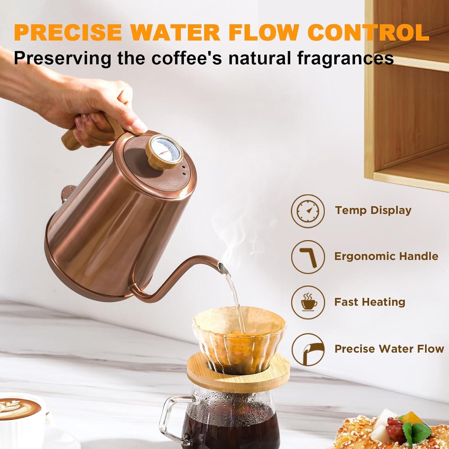 Hervidor Eléctrico Nueve&Five EK9502C de Cuello de Ganso 1L