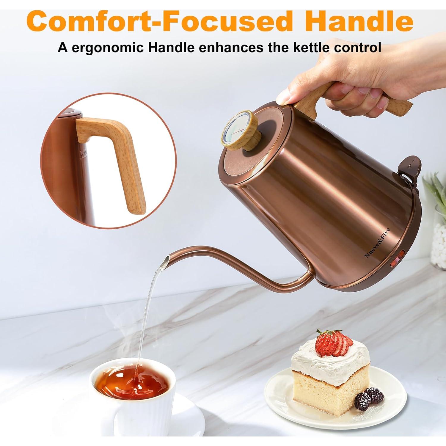 Hervidor Eléctrico Nueve&Five EK9502C de Cuello de Ganso 1L