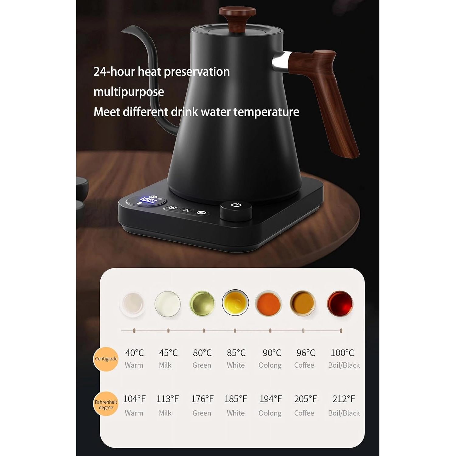 Hervidor Eléctrico Pugot Cuello de Ganso 1.2L Control Temperatura