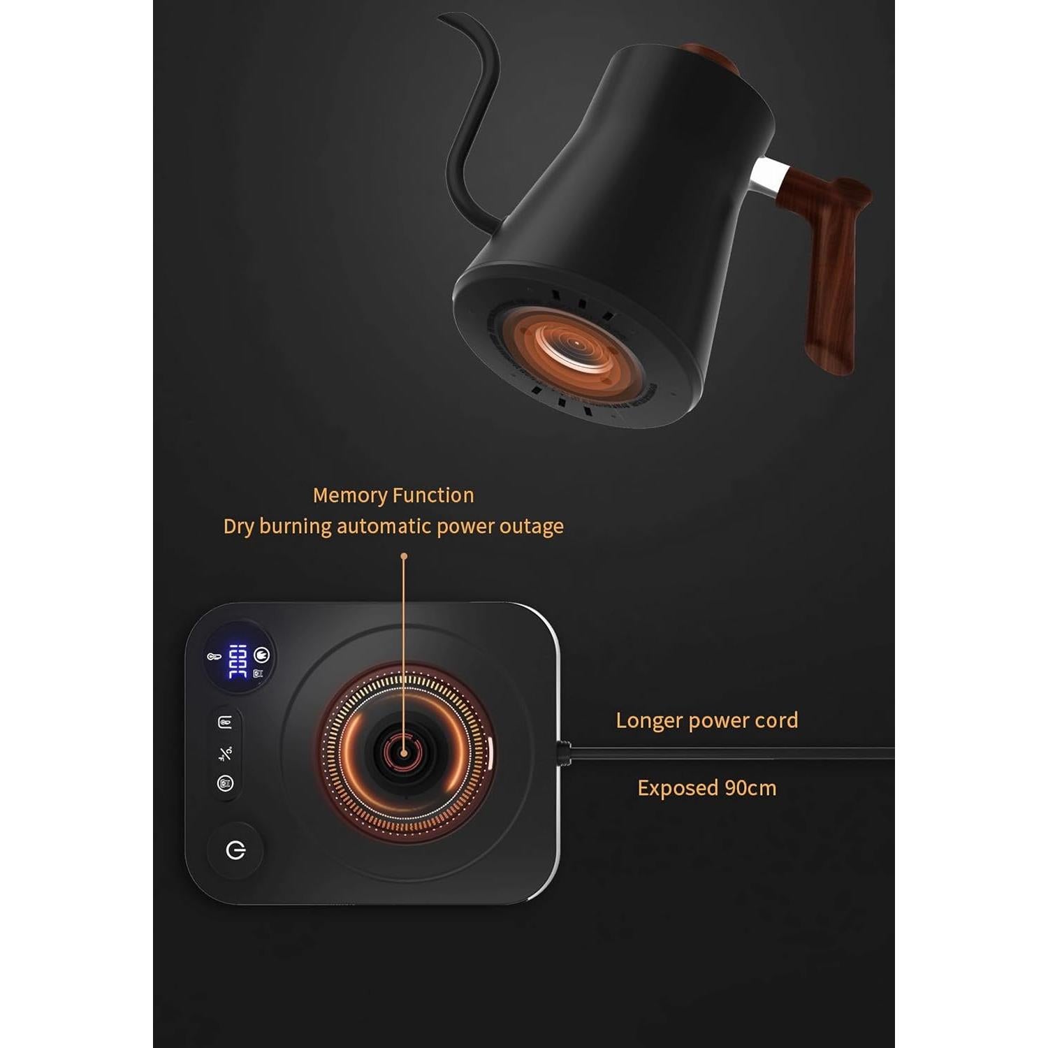 Hervidor Eléctrico Pugot Cuello de Ganso 1.2L Control Temperatura