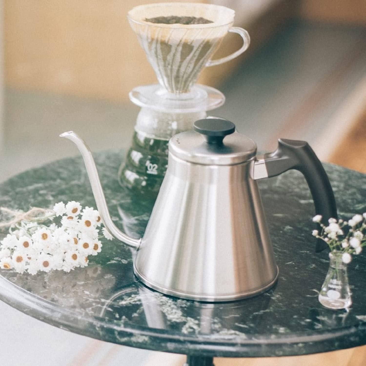 Tetera de Goteo Hario V60 Fit 1200ml Acero Inoxidable Plata