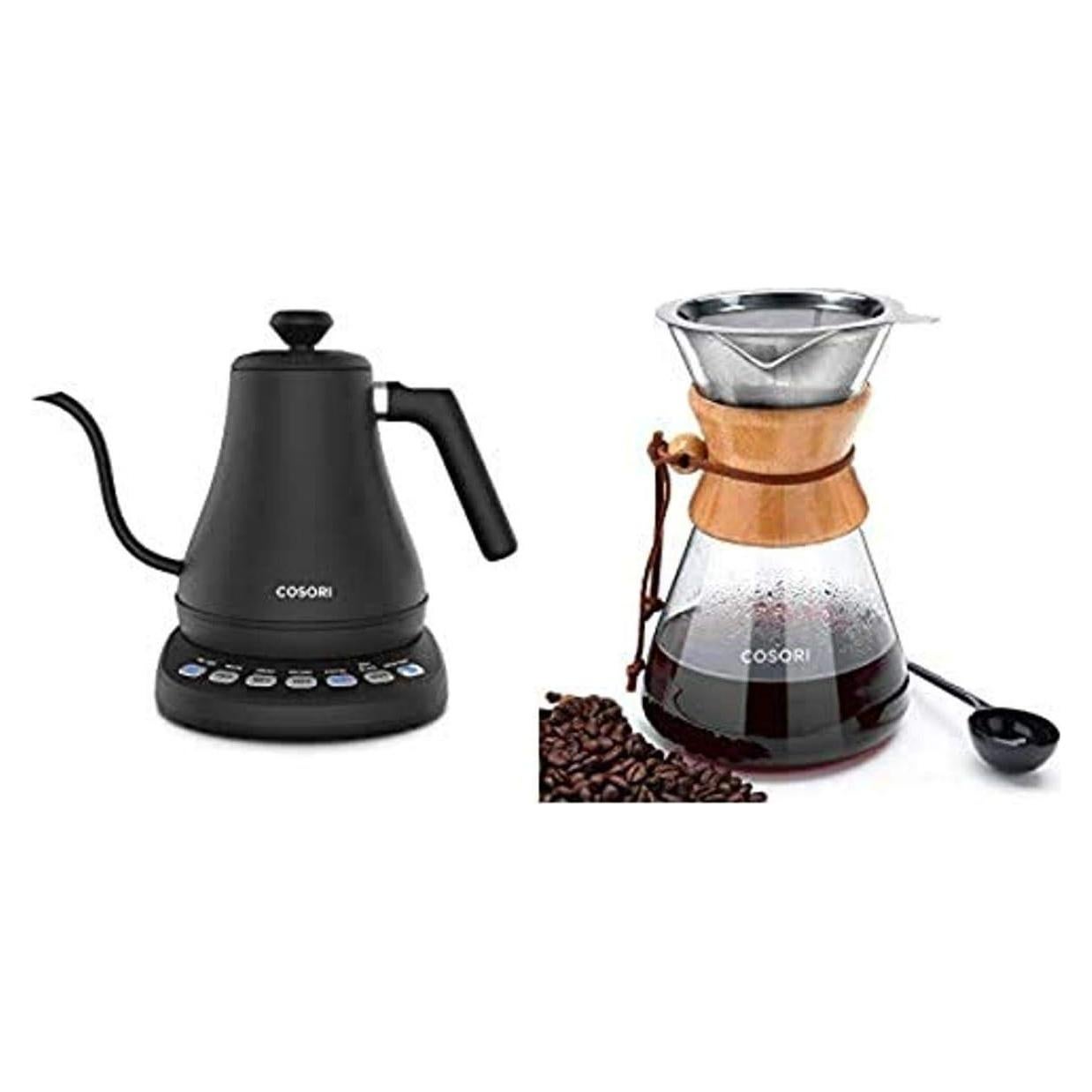 Hervidor eléctrico COSORI de cuello de ganso 0.8L acero inoxidable