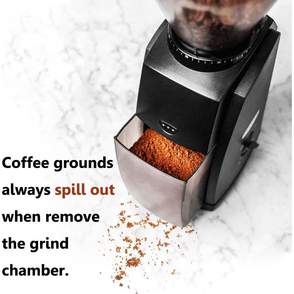 Bandeja para Molinillo de Café QHAND Negra - Recoge Posos