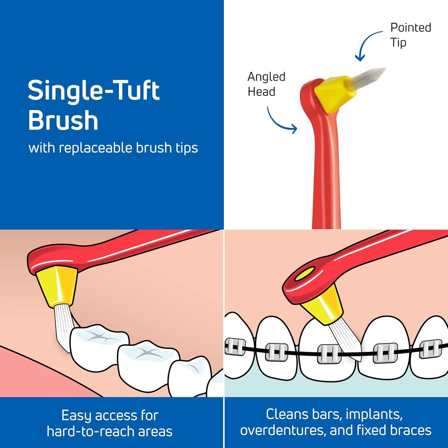 Cepillo Interdental TePe Interspace Angled Soft para Brackets - Paquete de 12