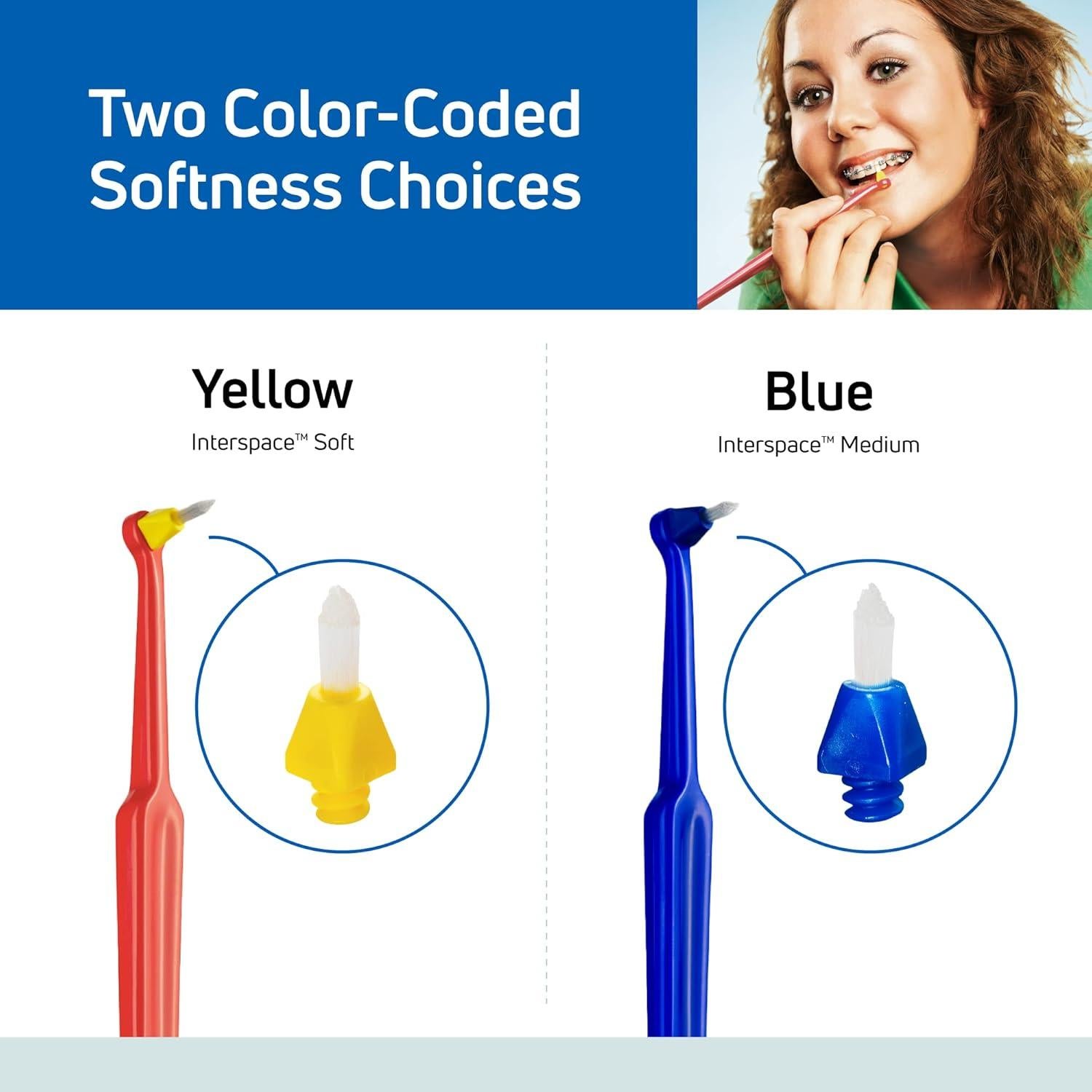 Cepillo Interdental TePe Interspace Angled Soft para Brackets - Paquete de 12