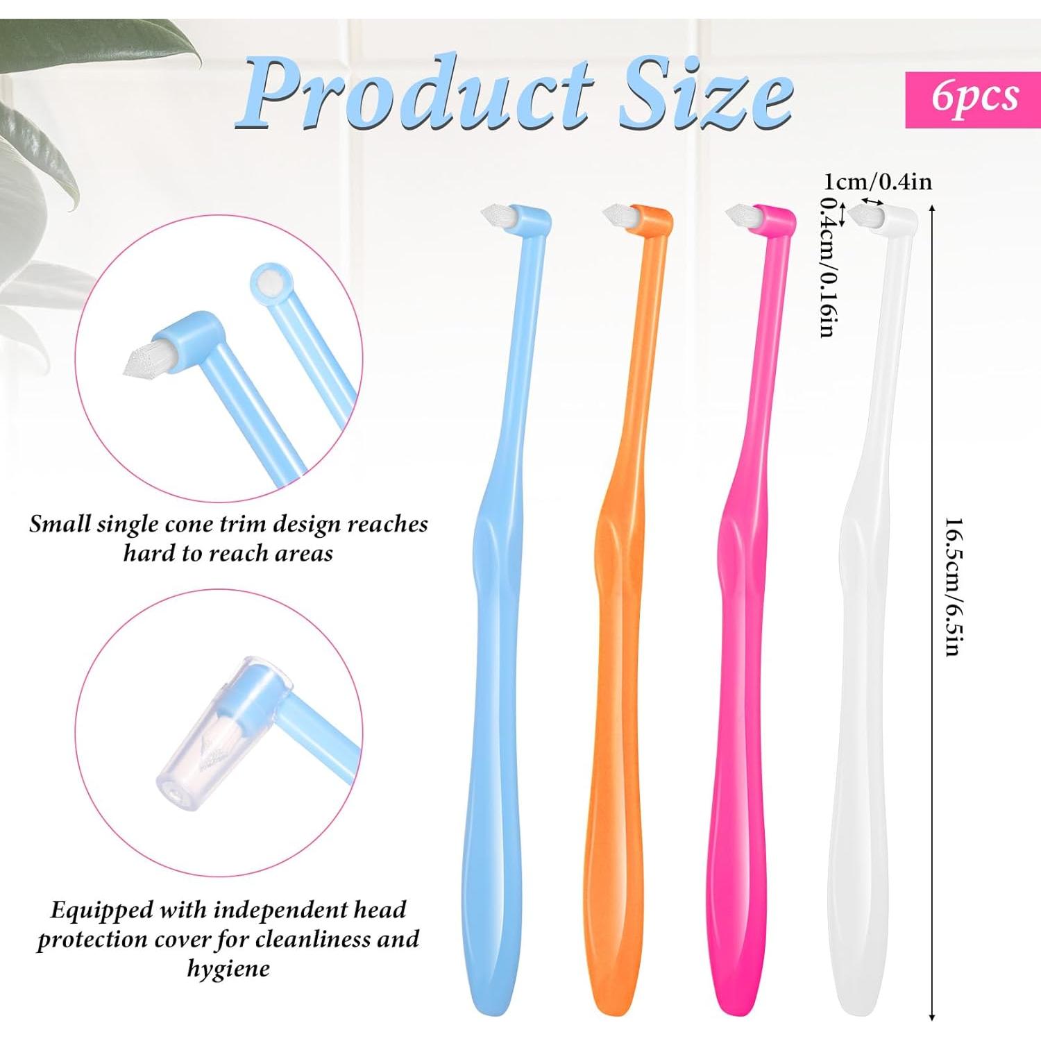 Set de 6 Cepillos de Dientes Suaves Bruislard para Limpieza Detallada