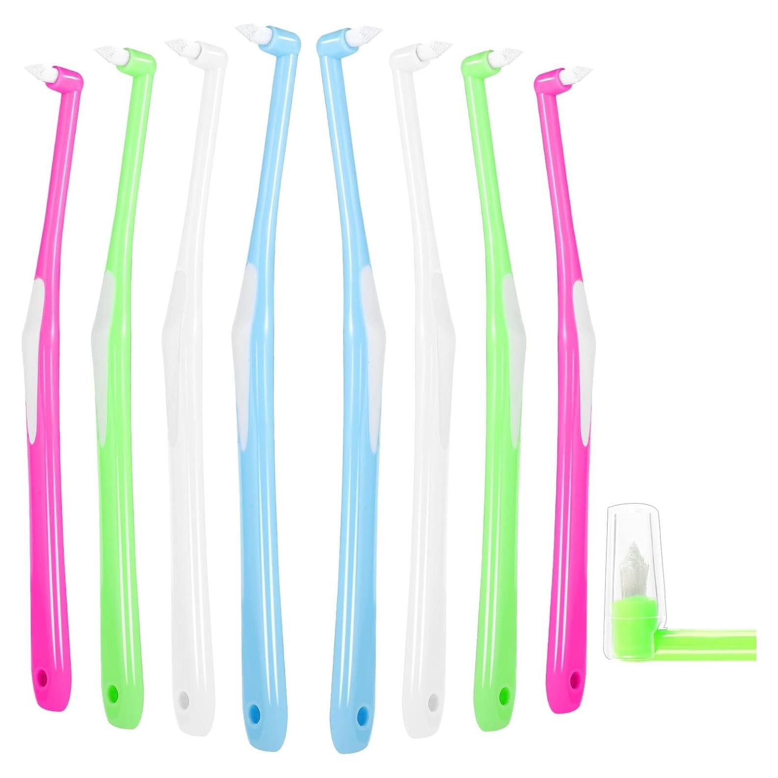 8 Cepillos Interdentales Lanjue con Punta Final y Funda