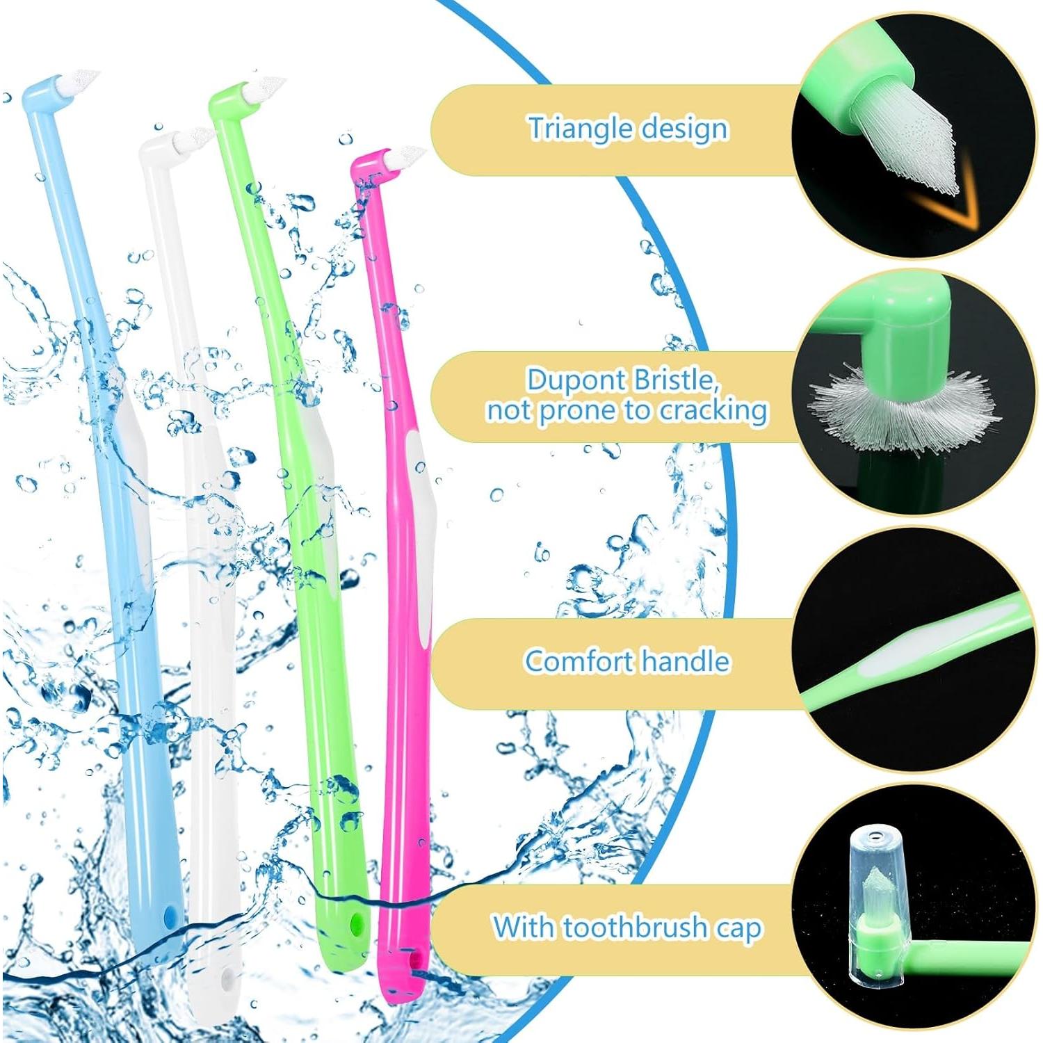 8 Cepillos Interdentales Lanjue con Punta Final y Funda