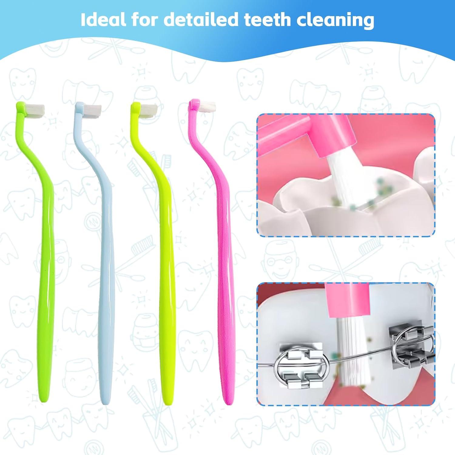 Cepillos de Dientes Ortodónticos Ceonam 4-Pack Ultra Suaves