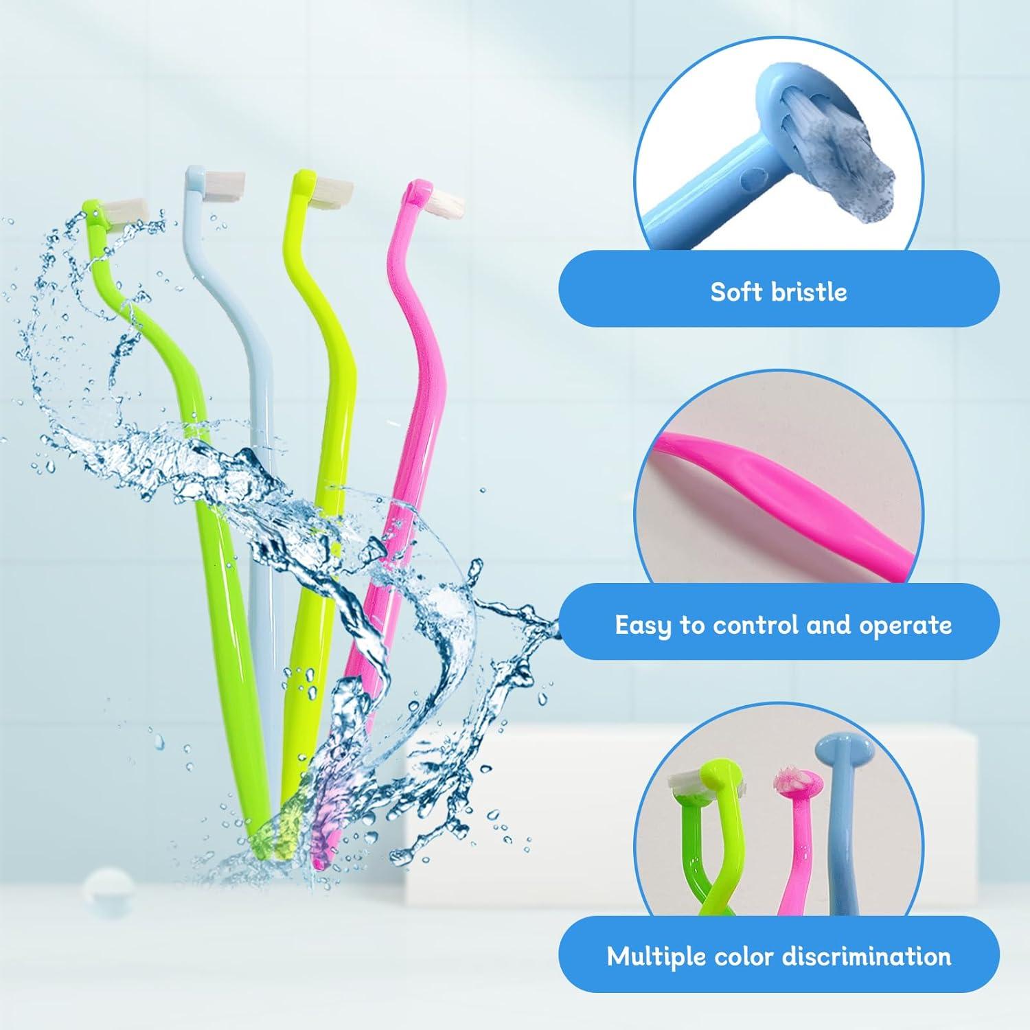 Cepillos de Dientes Ortodónticos Ceonam 4-Pack Ultra Suaves