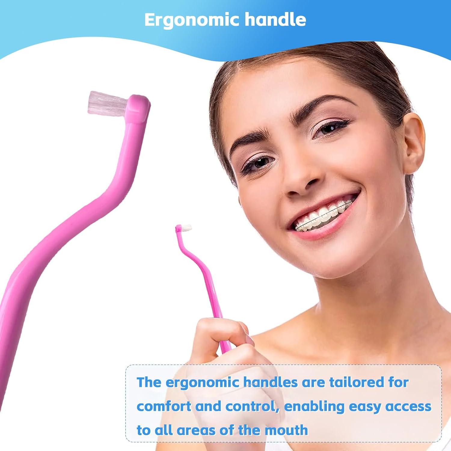 Cepillos de Dientes Ortodónticos Ceonam 4-Pack Ultra Suaves