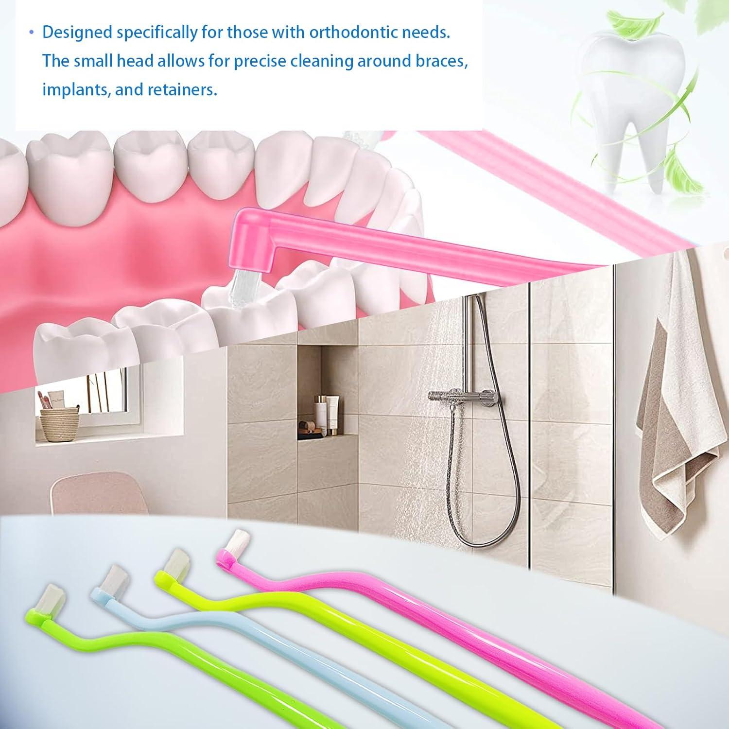 Cepillos de Dientes Ortodónticos Ceonam 4-Pack Ultra Suaves