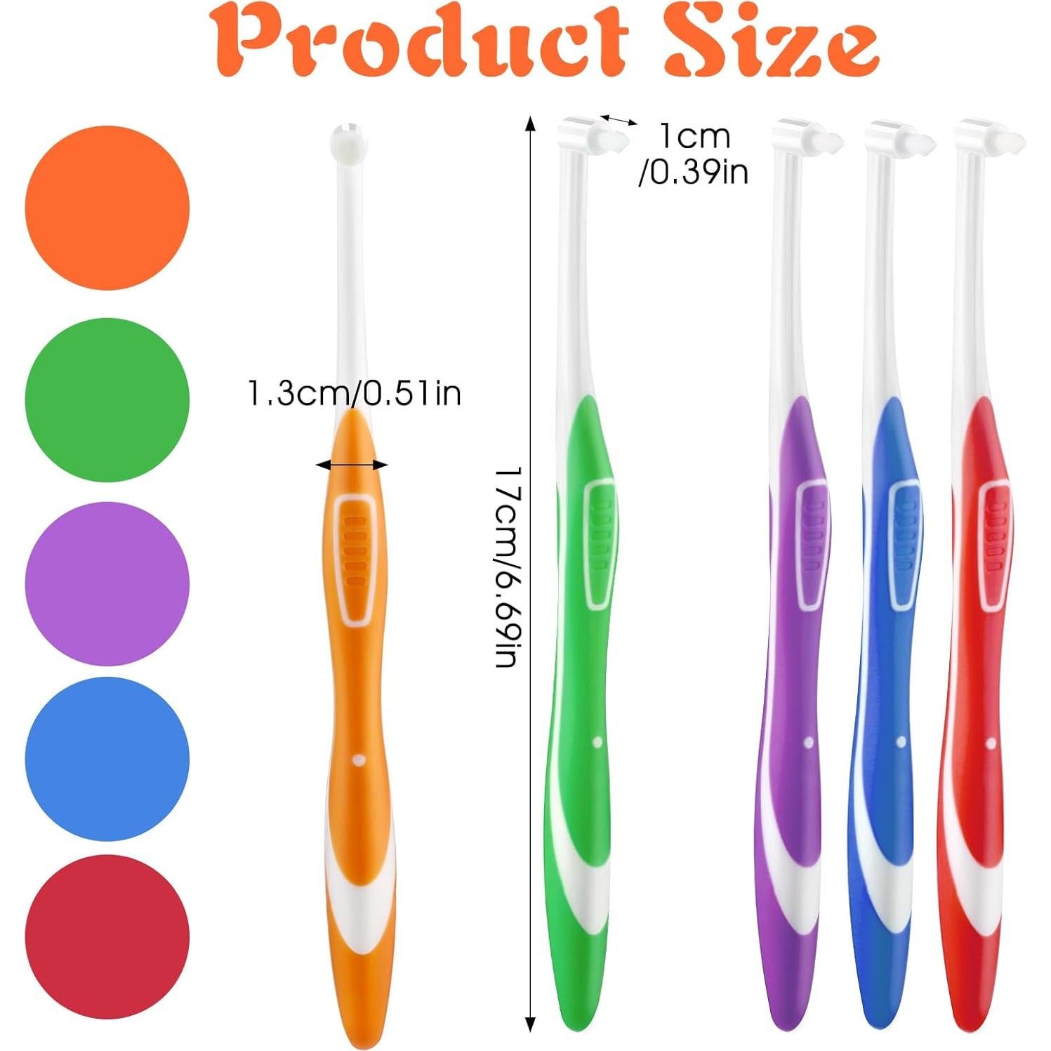 Cepillos de Dientes Interespaciales Ouligay 5 Piezas Ergonomicos