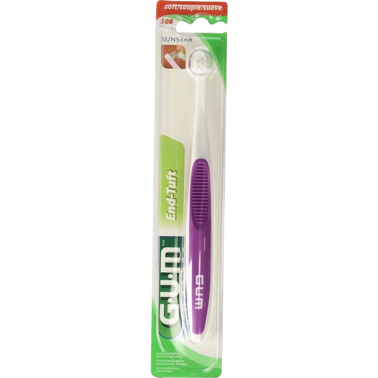 Cepillo de Dientes GUM End Tuft Suave - Cabeza Pequeña 1ct