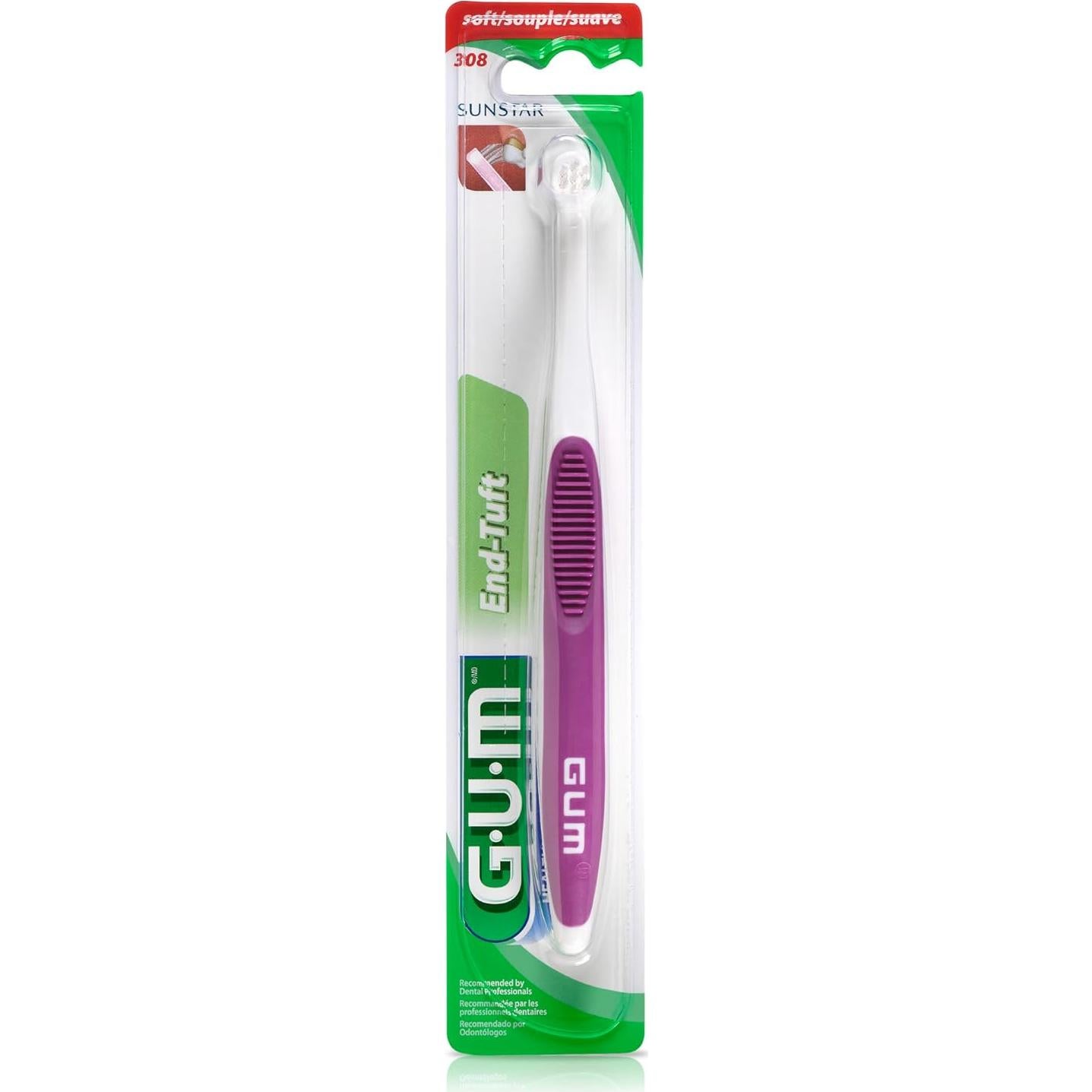 Cepillo de Dientes GUM End Tuft Suave - Cabeza Pequeña 1ct