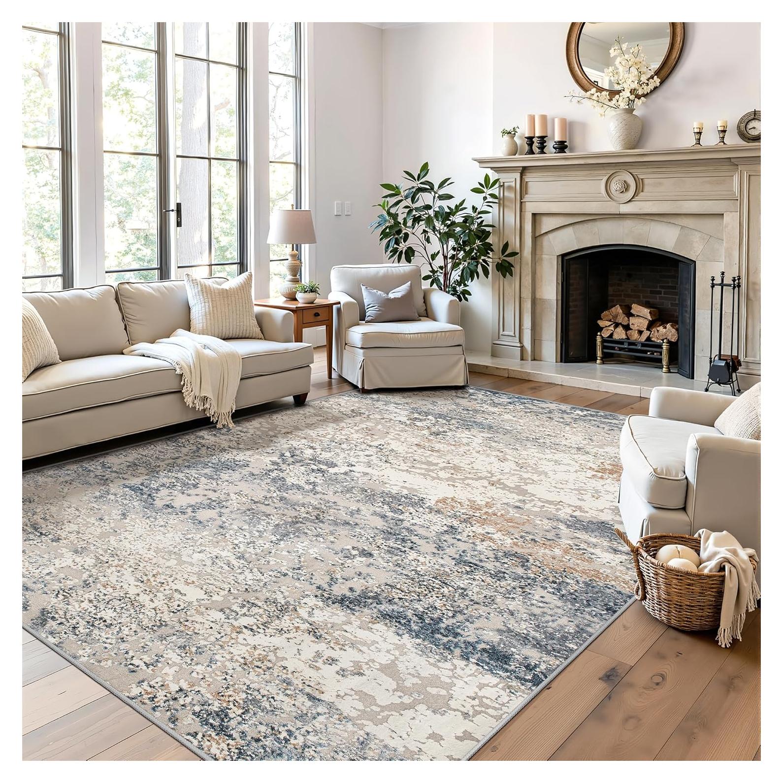 Alfombra Lavable Art&Tuft 5x7 TPR22 Azul Antideslizante