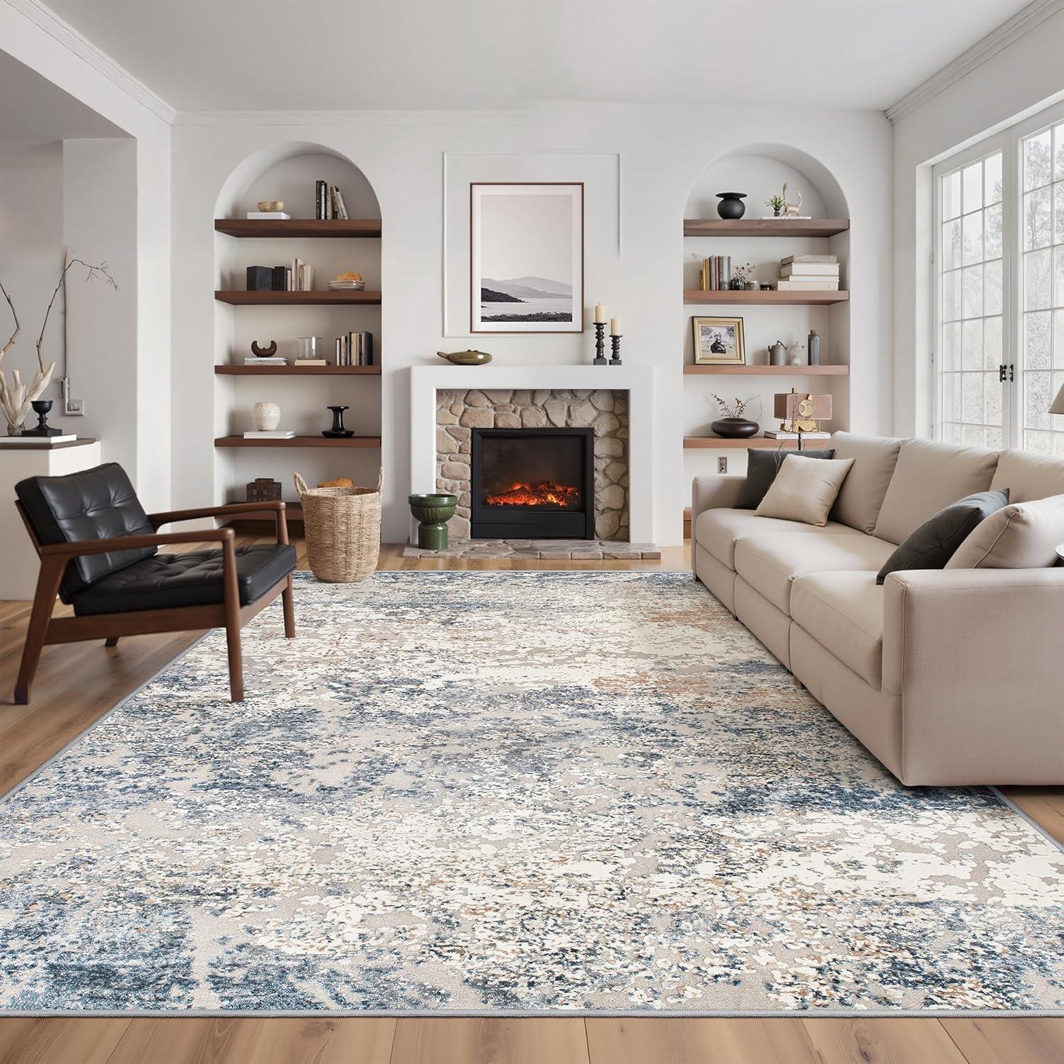 Alfombra Lavable Art&Tuft 5x7 TPR22 Azul Antideslizante