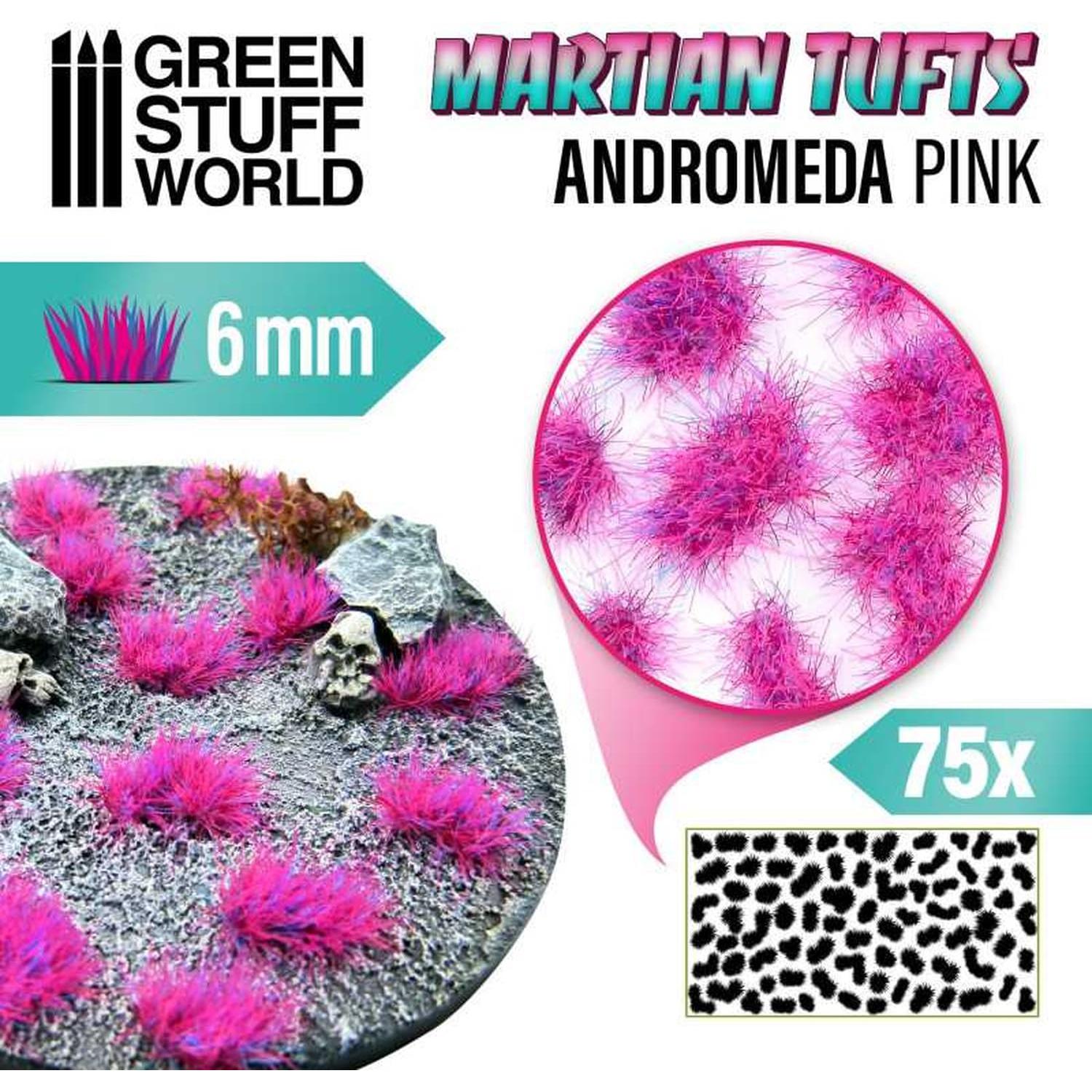 Tufts Fluorescentes Marcianos Verde Stuff World 6mm Andromeda Rosa