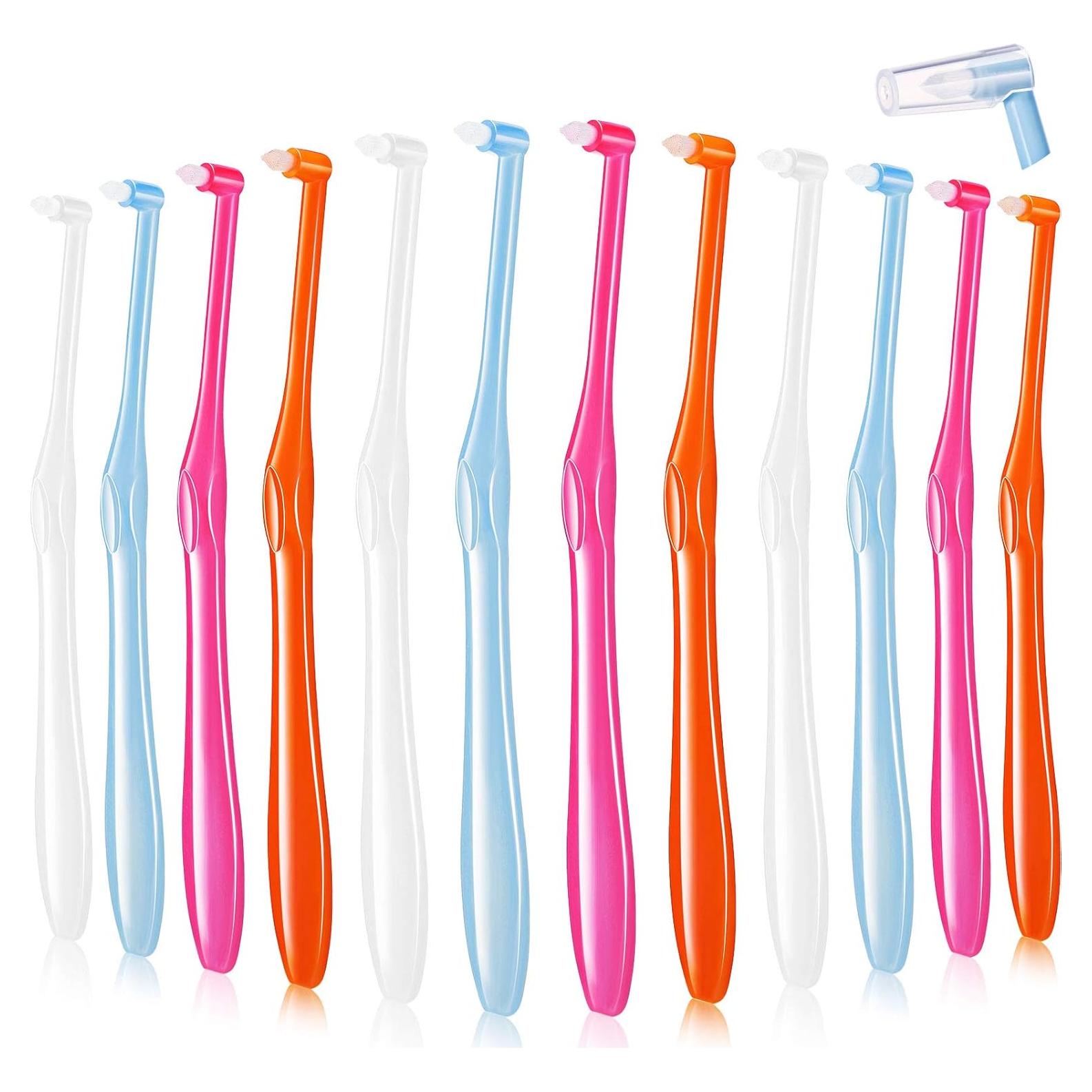 12 Cepillos Interdentales Suaves Patelai con Tapa Protectora