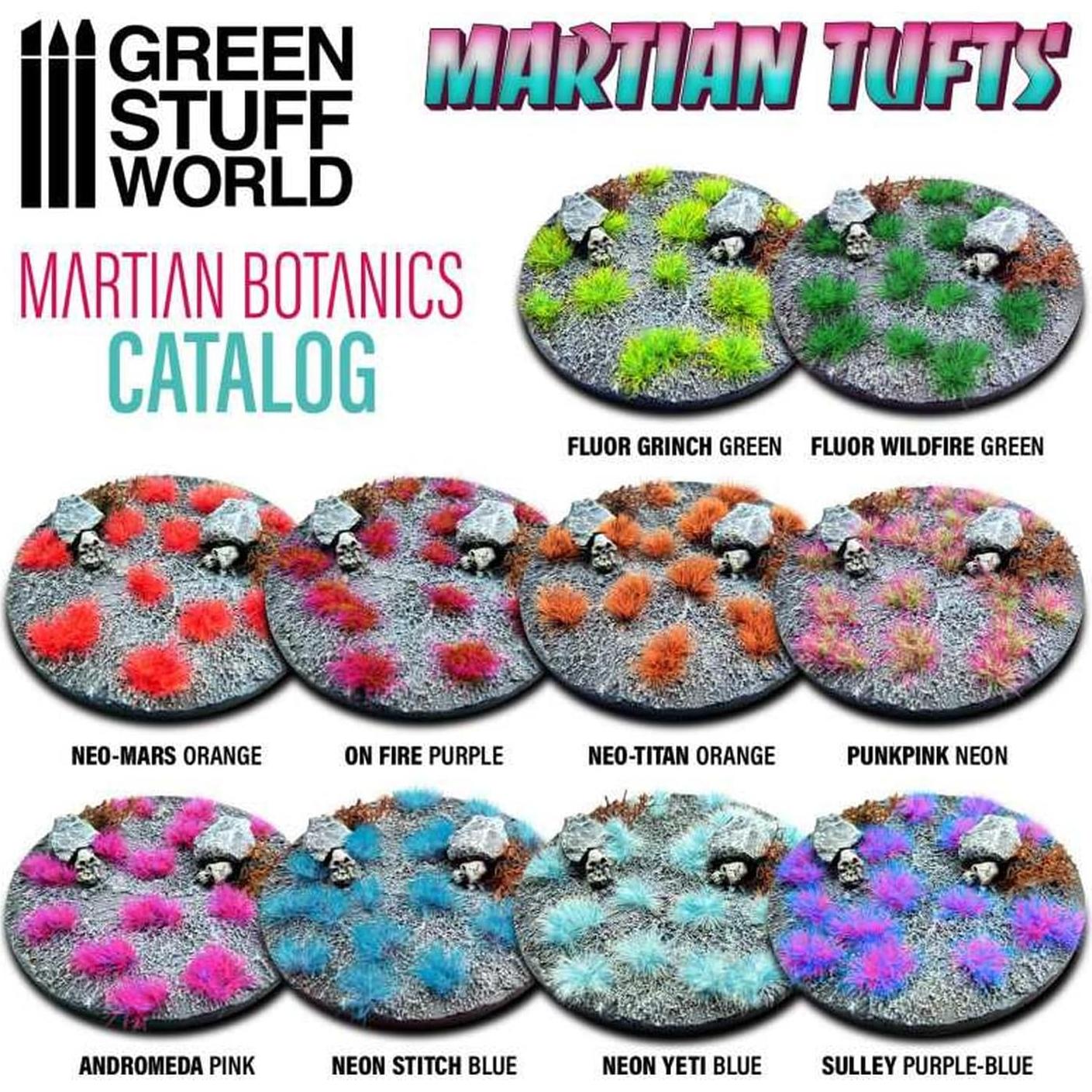 Tufts Fluorescentes Marcianos Green Stuff World Naranja 75 Piezas